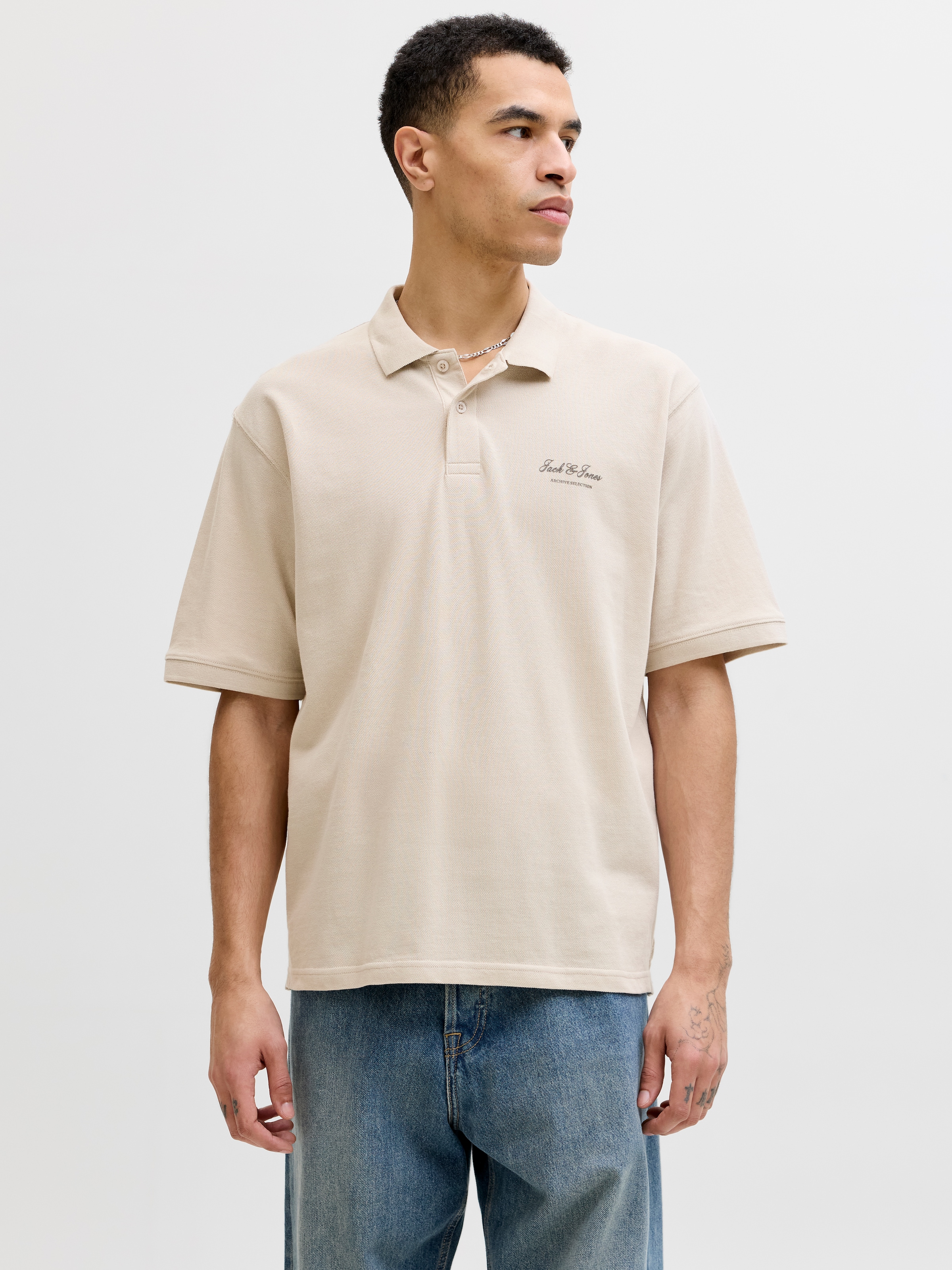 Jack & Jones Poloshirt "JJEARCHIVE GRAPHIC POLO SS LN" mit Polokragen günstig online kaufen