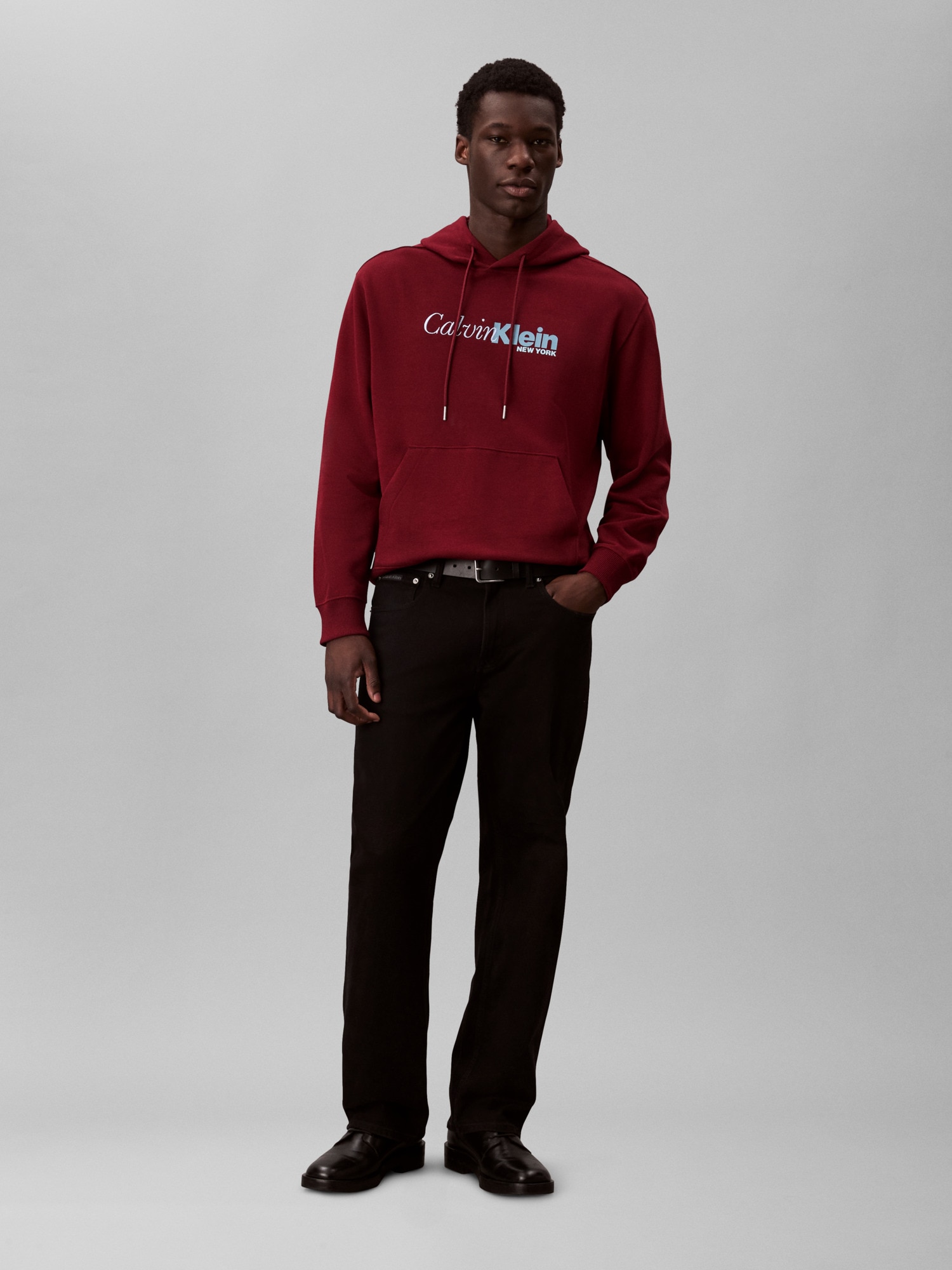 Calvin Klein Kapuzensweatshirt »LS EU 350TERRY CURSIVE GRAPHIC H«, regular fit, Logo-Schriftzug