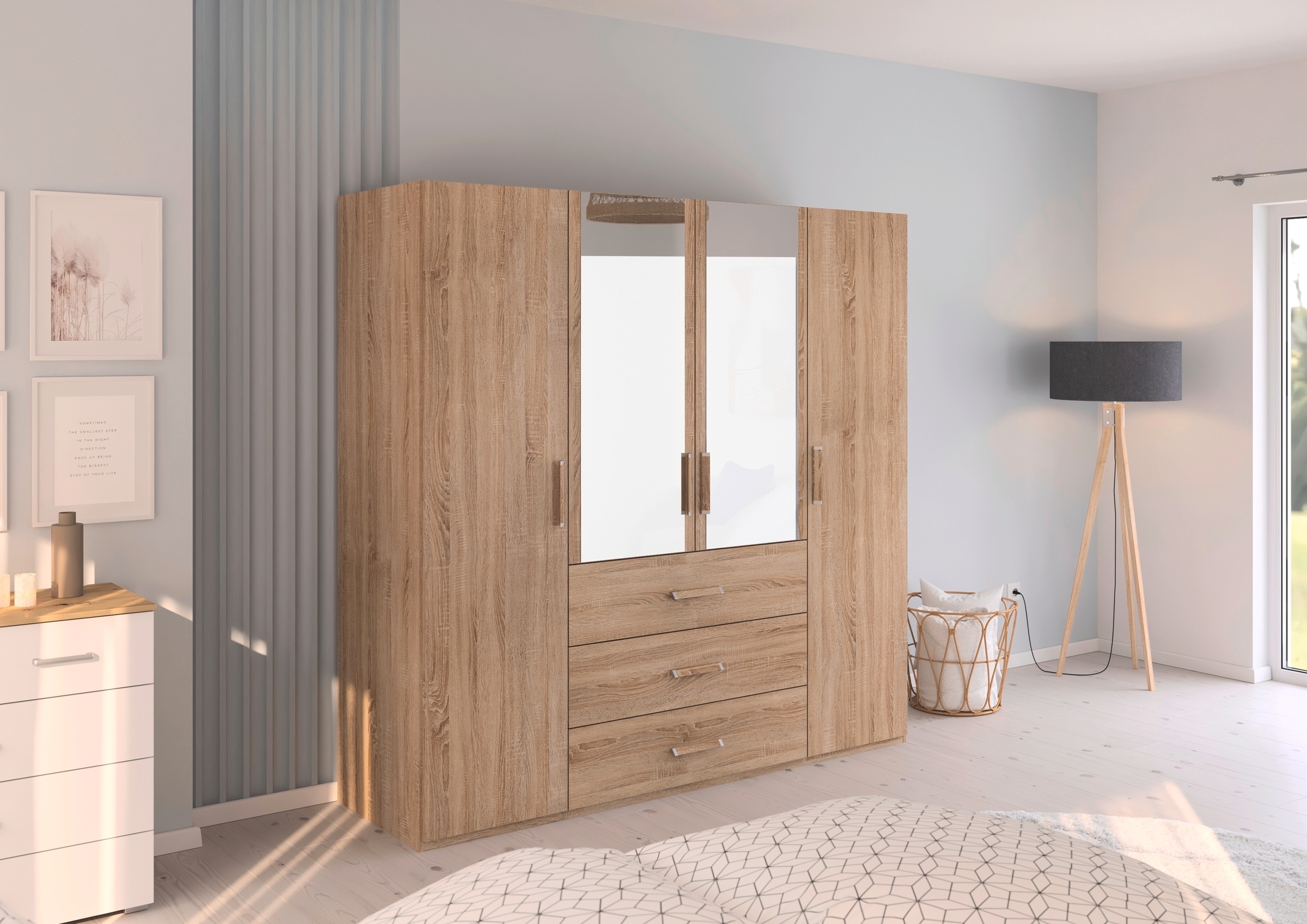 Thumbnail - rauch Drehtürenschrank "Kleiderschrank Schrank Garderobe Schlafzimmerschrank EVELYN", (in 2 Höhen 197 oder 210 cm erhält...