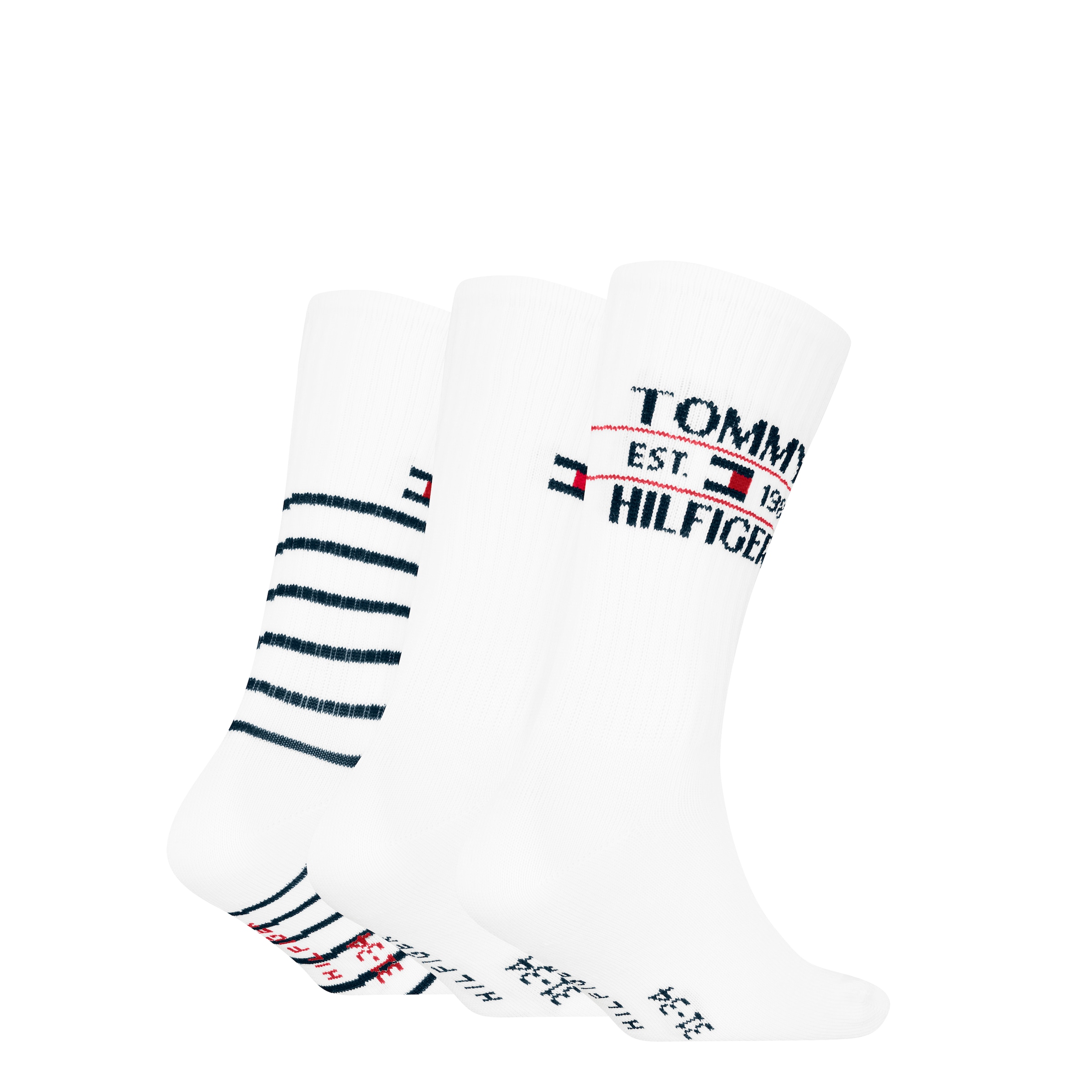 Tommy Hilfiger Socken »TH KIDS SOCK 3P SPORT BRETON«, (3 Paar), mit mehreren Varianten im Pack