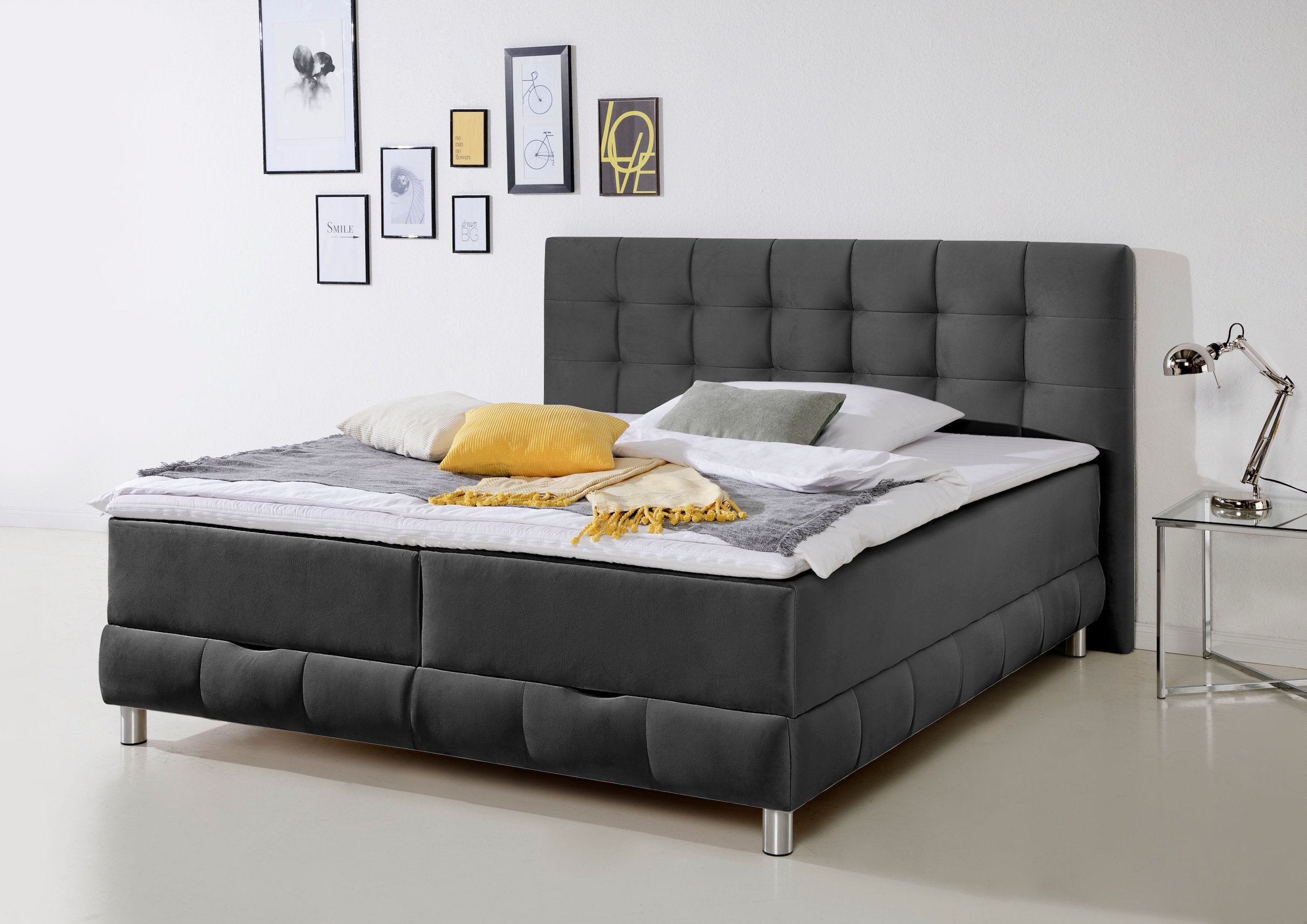 Home affaire Boxbett "Vaasa" inkl. Bettkasten & Topper, XXL-Ausführung, Überlänge 220 cm