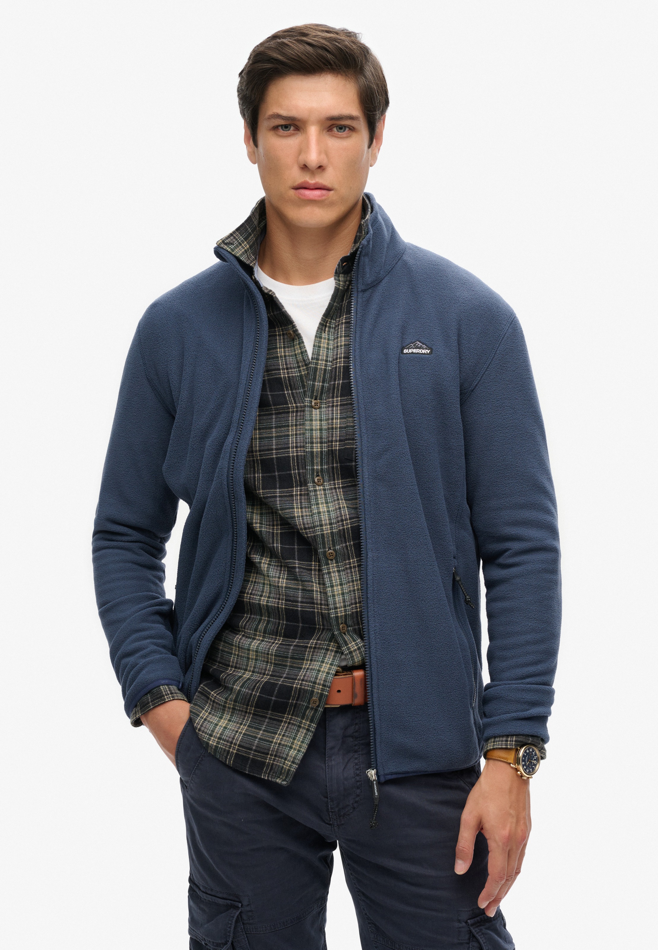 Superdry Fleecejacke "POLAR FLEECE FULL ZIP" mit Kapuze günstig online kaufen