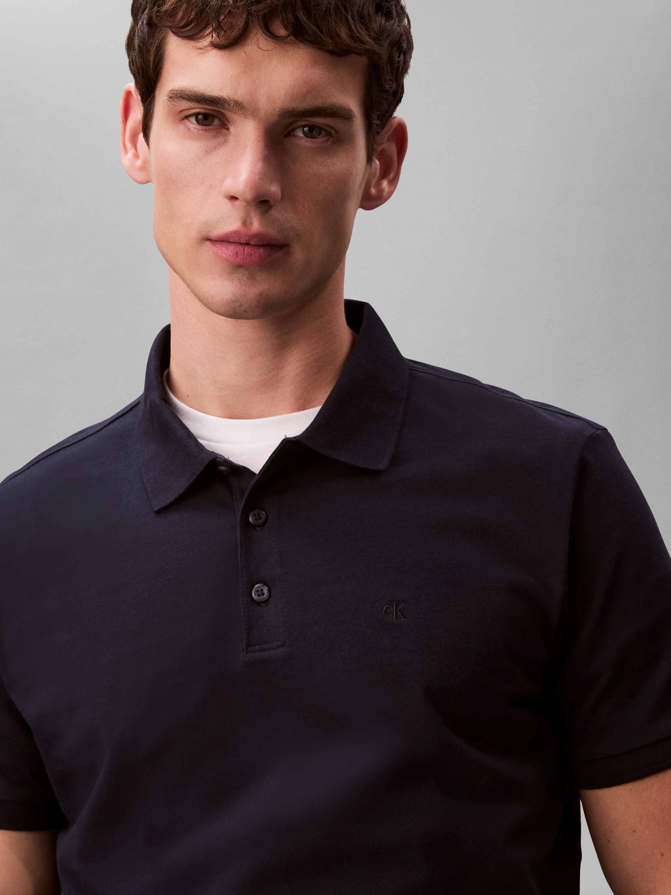 Calvin Klein Jeans Classic Monogram Polo Shirt Dark Sapphire L Men 3
