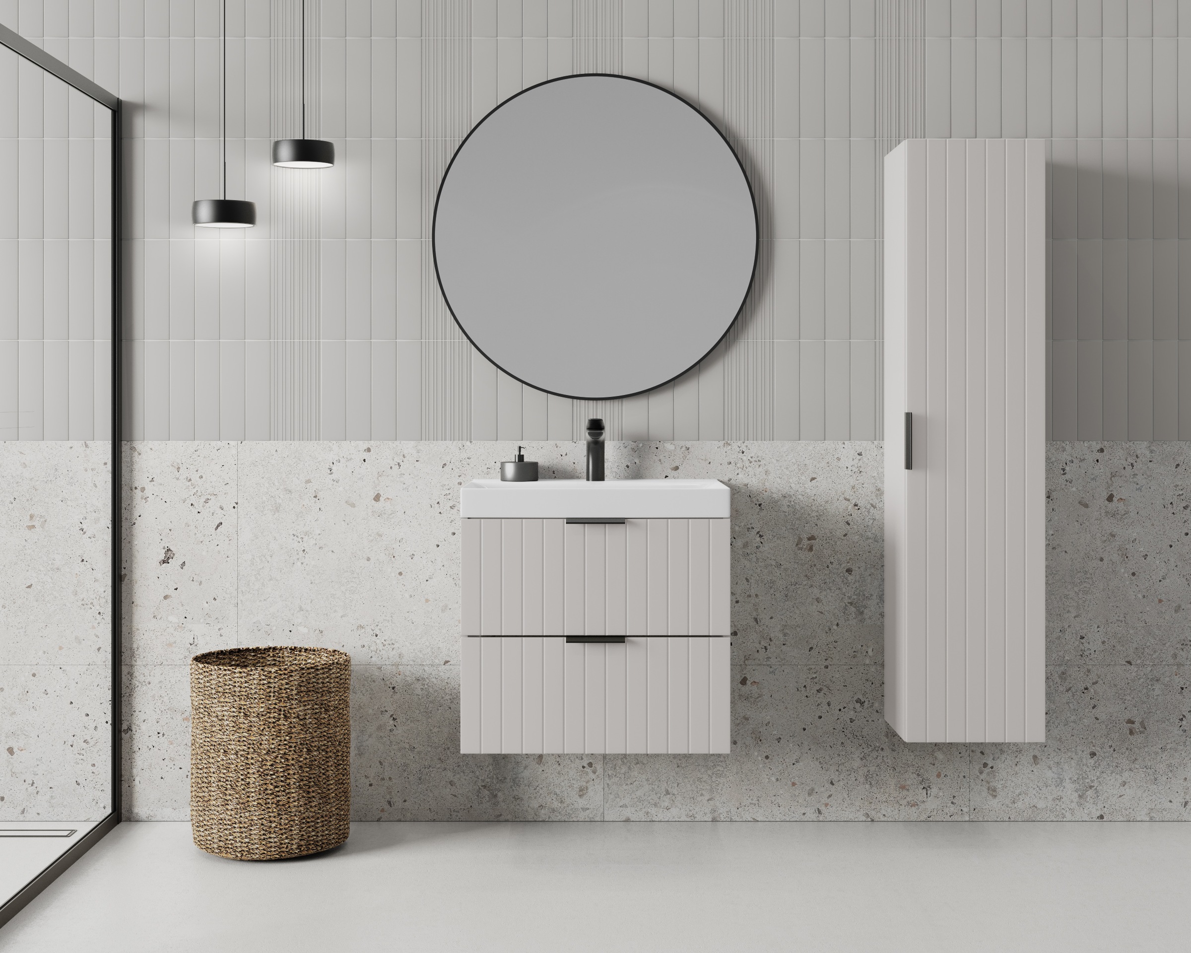 welltime Waschtisch "HARMONY mit Waschbecken, Breite 60 oder 80cm, modernes günstig online kaufen