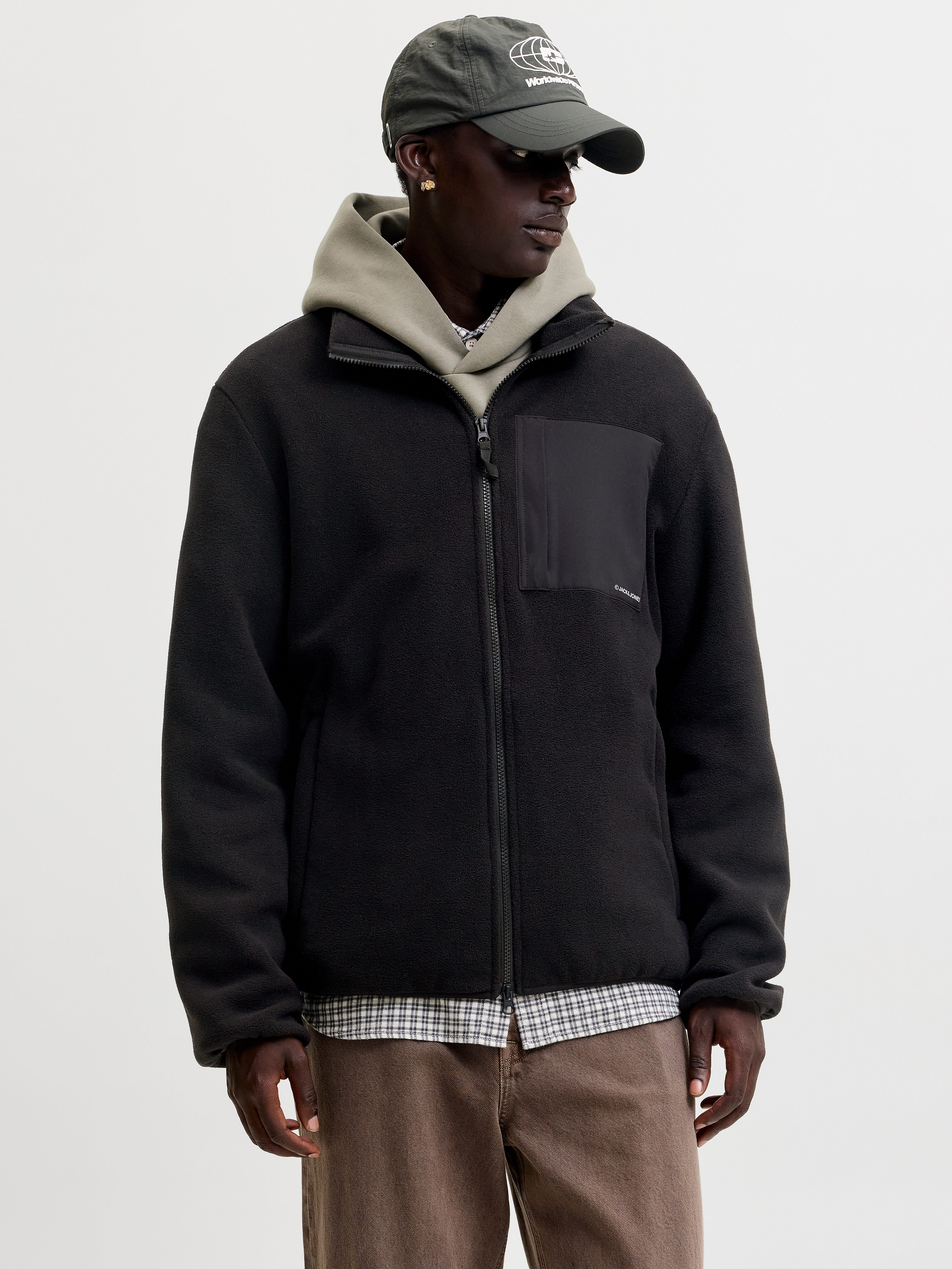 Jack & Jones Fleecejacke "JJEMASON FLEECE SN" Kunstfaser, regular fit