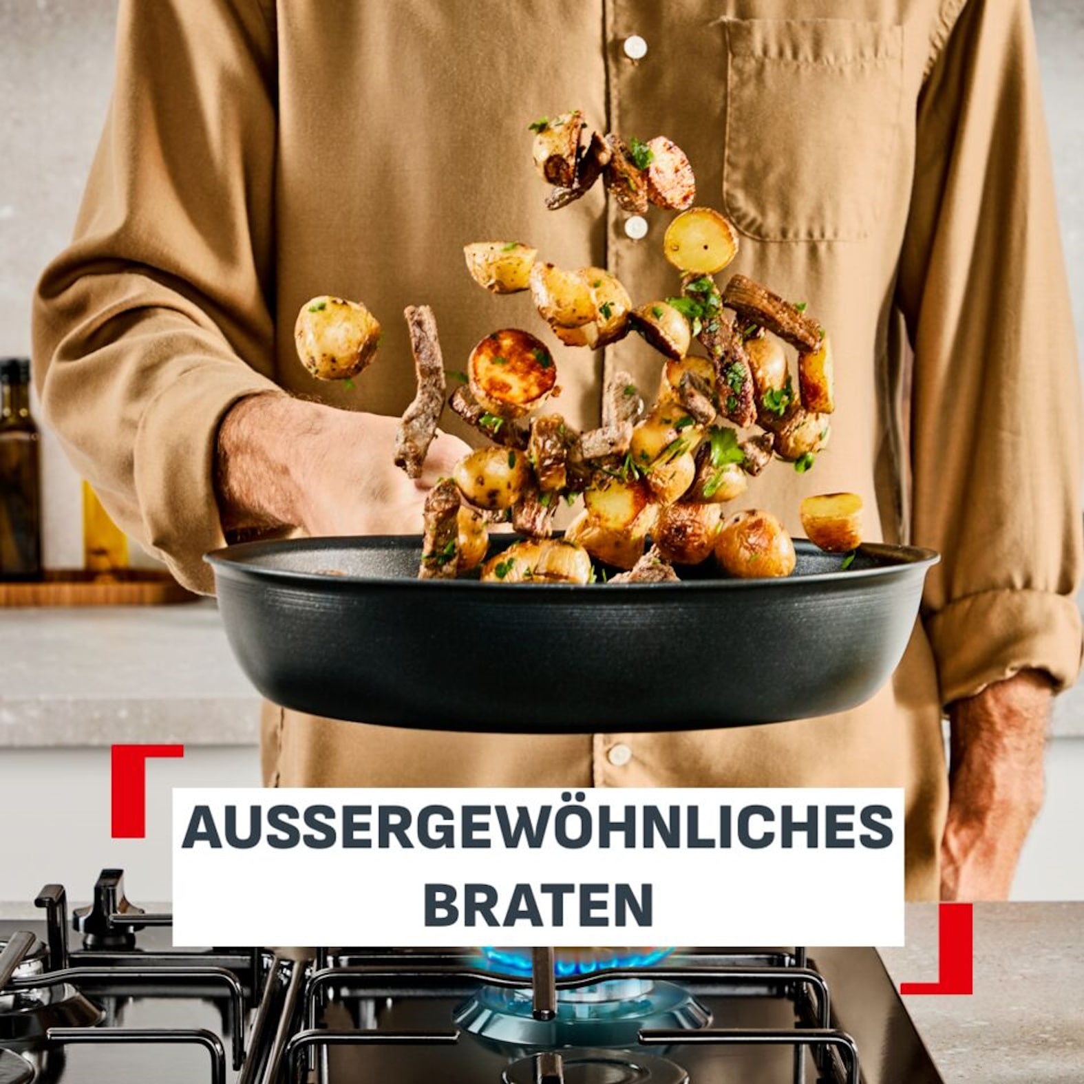 Tefal Crêpepfanne »Experience Unbreakable« Aluminium 1x Crêpepfanne 25 cm, 1 tlg. FusionCore Antihaftversiegelung, Induktion, Temperaturanzeiger