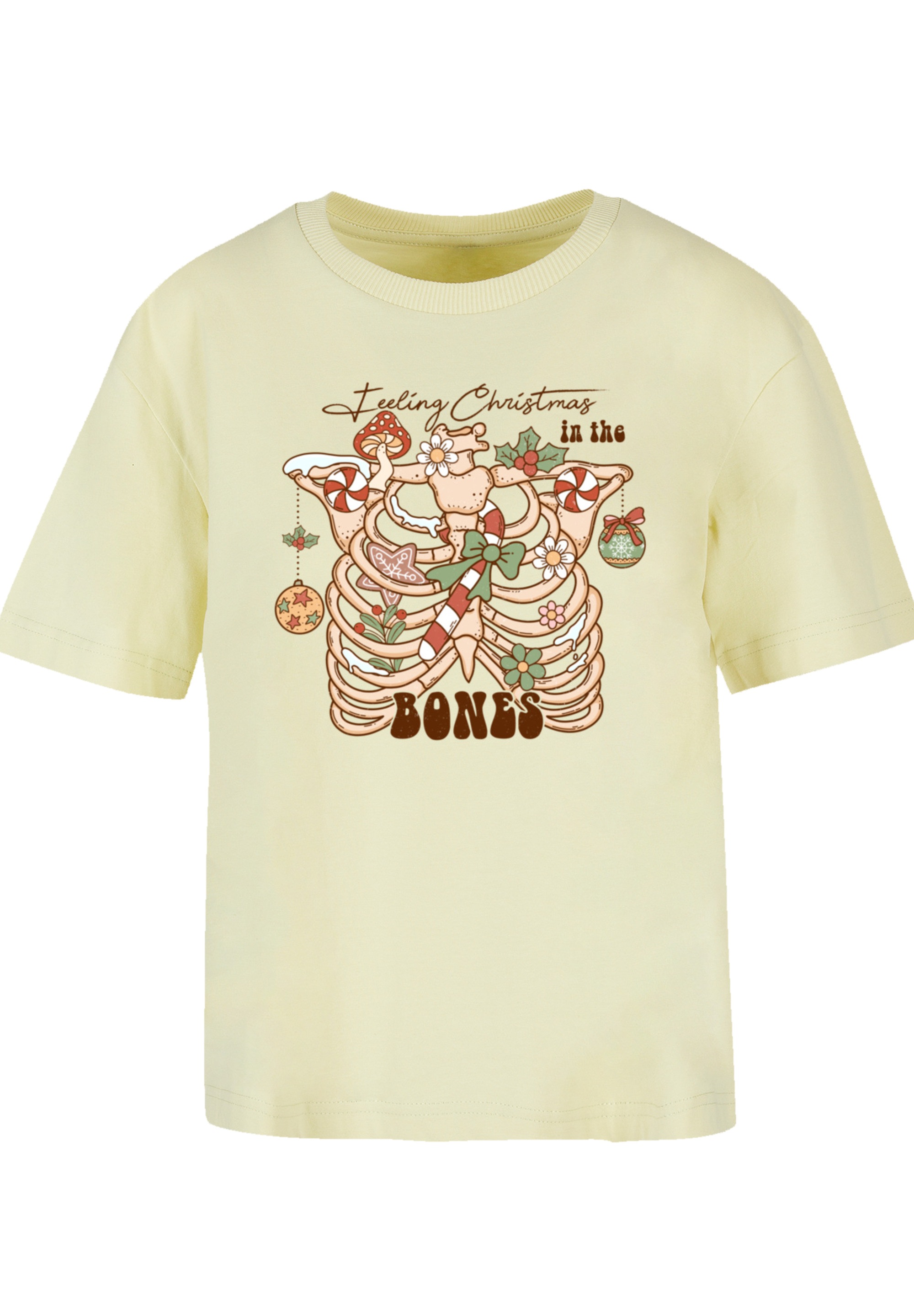 F4NT4STIC T-Shirt »Feeling Weihnachten in the bones«, Premium Qualität, Weihnachts-Kollection