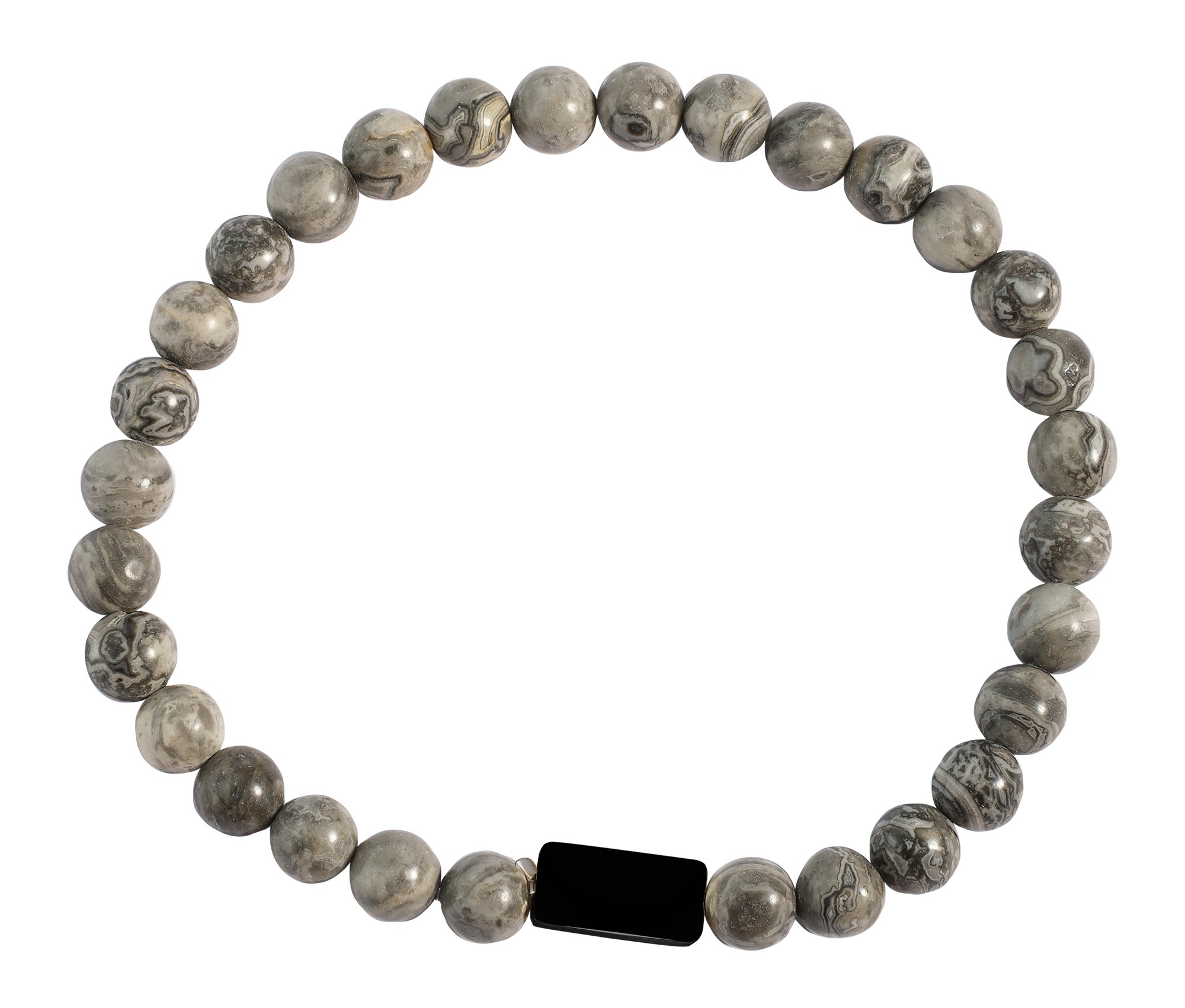 Adelia´s Gliederarmband »Edelstahl Armband Kugelarmband mit Perle und Jaspis« Perle, schwarz