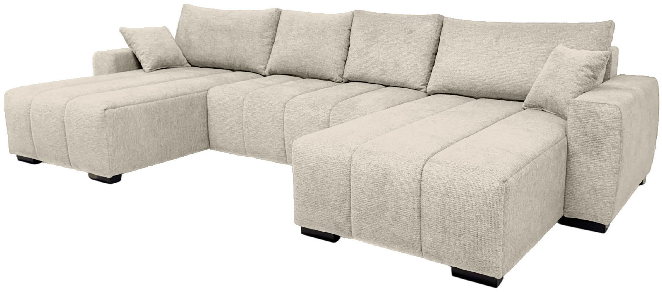 Home affaire Wohnlandschaft "U-Form Bello" mit Bettfunktion, Bettkasten Fre günstig online kaufen