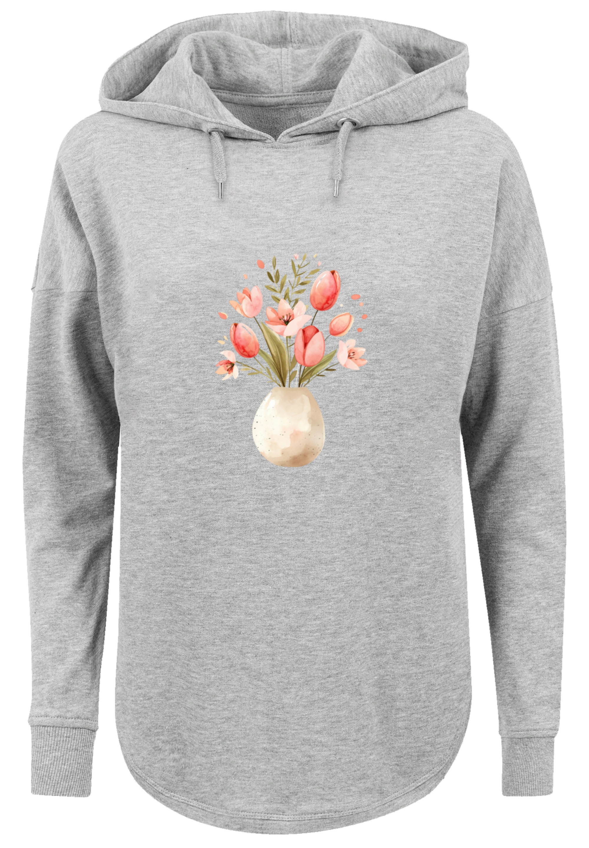 F4NT4STIC Kapuzenpullover »Rosa Frühlingsblumenstrauß in Vase«, Premium Qualität