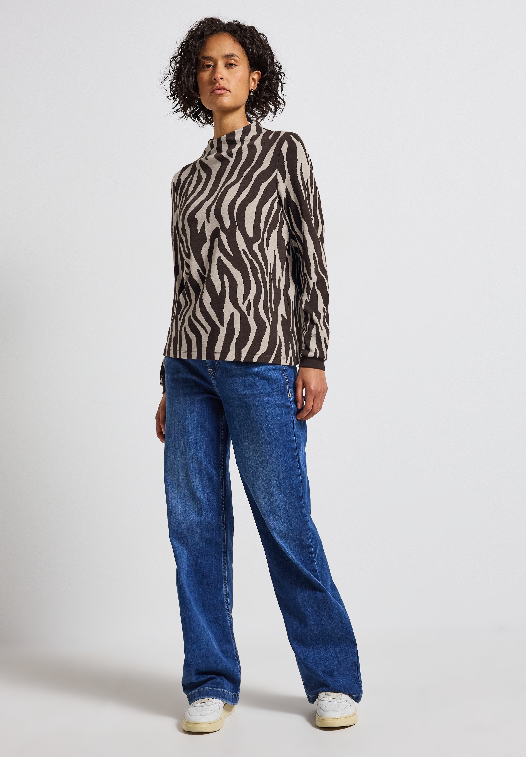Thumbnail - STREET ONE Langarmshirt mit Zebra-Print