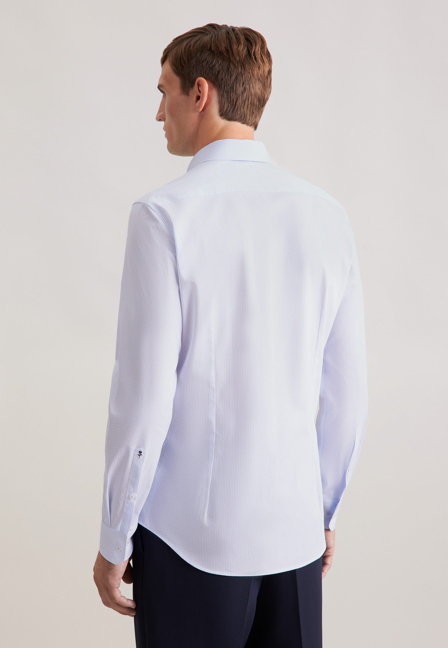 seidensticker Businesshemd "Schwarze Rose" Shaped 1/1 Kentkragen Druck günstig online kaufen