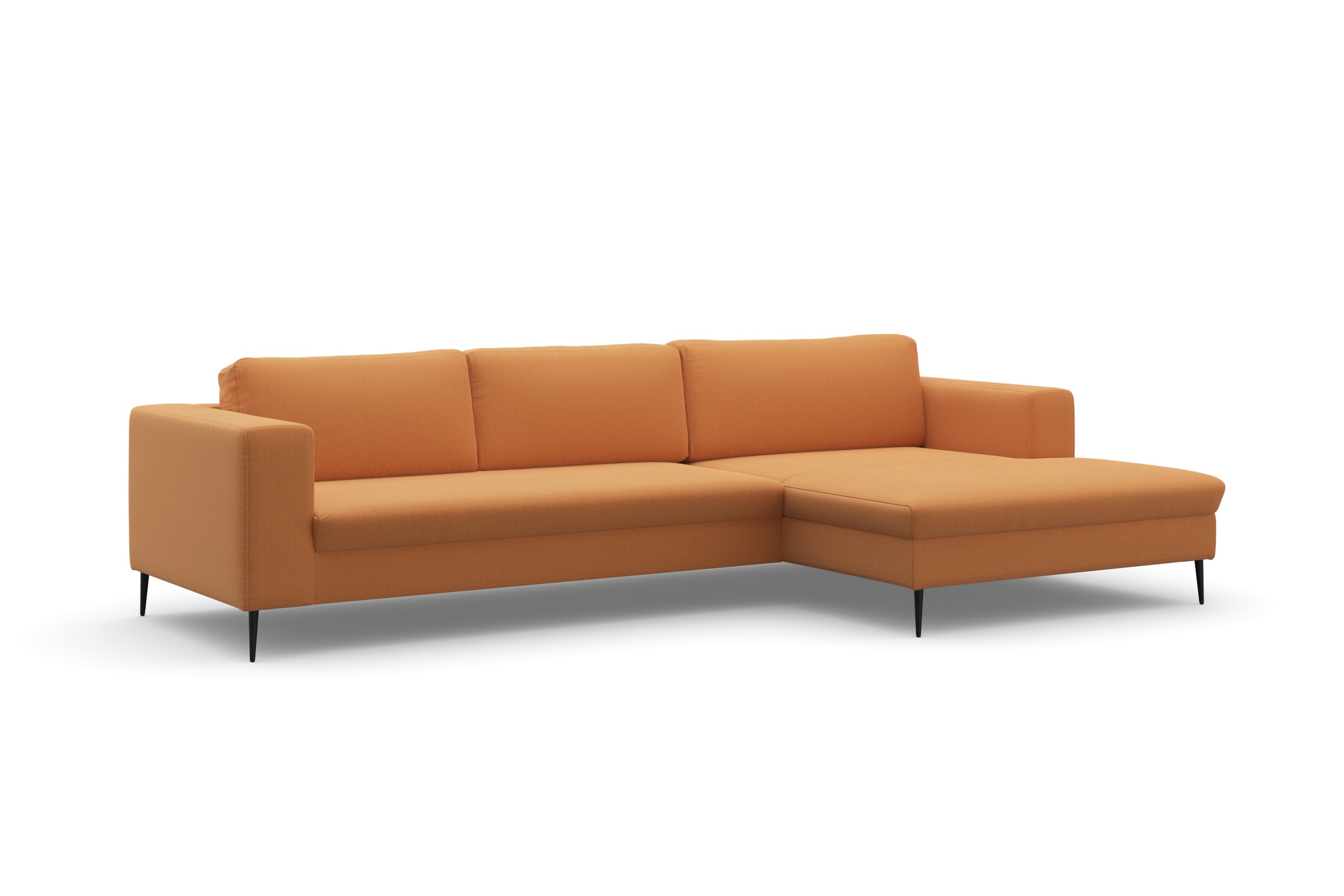 DOMO collection Ecksofa »Modica, zeitlos und elegant, L-Form«, moderne Optik mit extrabreiter Recamiere, auch in Cord