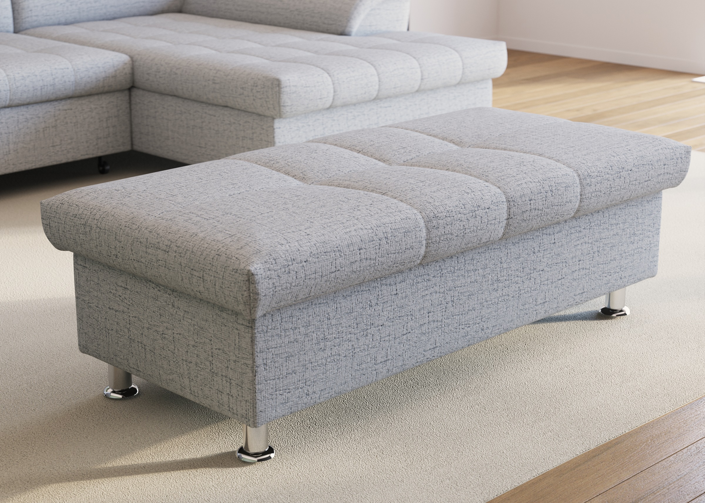 DOMO collection Hocker "FRANZI, elegant, komfortabel" inklusive Stauraum