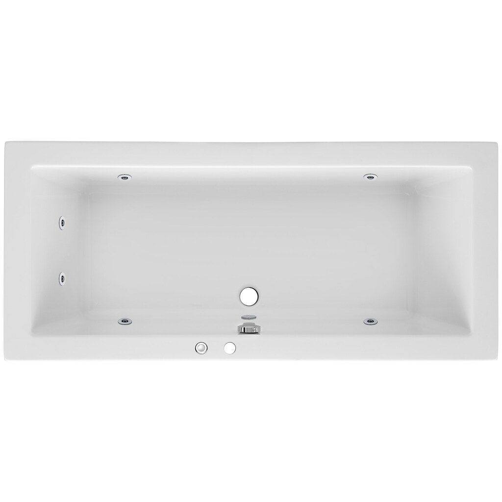 OTTOFOND Whirlpool-Badewanne »Cubic«, (Komplett-Set, 1 tlg.)