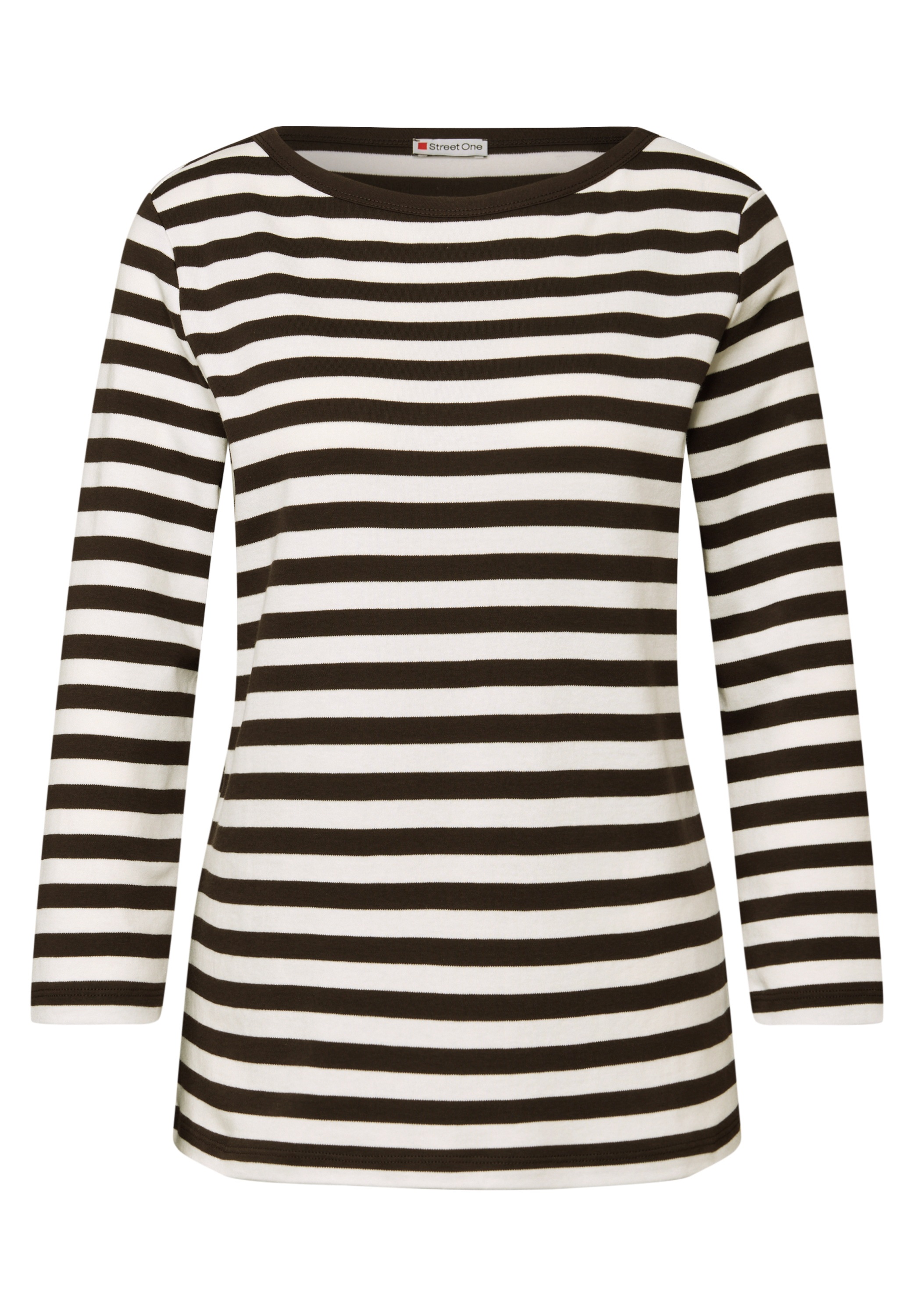 STREET ONE Rundhalsshirt, aus reiner Baumwolle