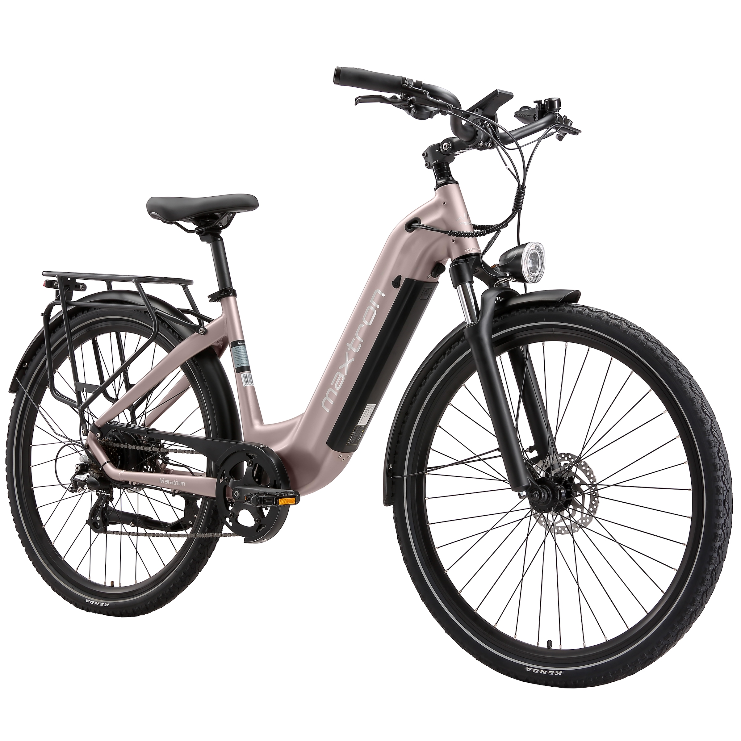 Maxtron »Maxtron Marathon E-Citybike 28 Zoll« 7 Gang Shimano Kettenschaltung Heckmotor 250 W Packung,  Elektrofahrrad für Damen u. Herren