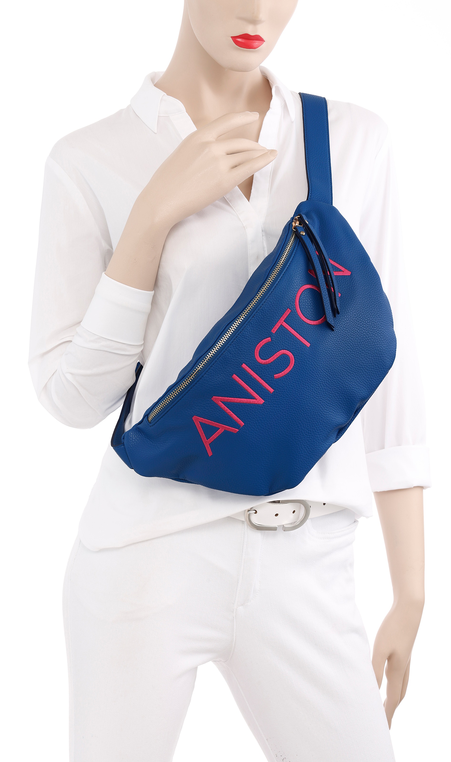 Aniston by BAUR Umhängetasche, mit gesticktem Schriftzug