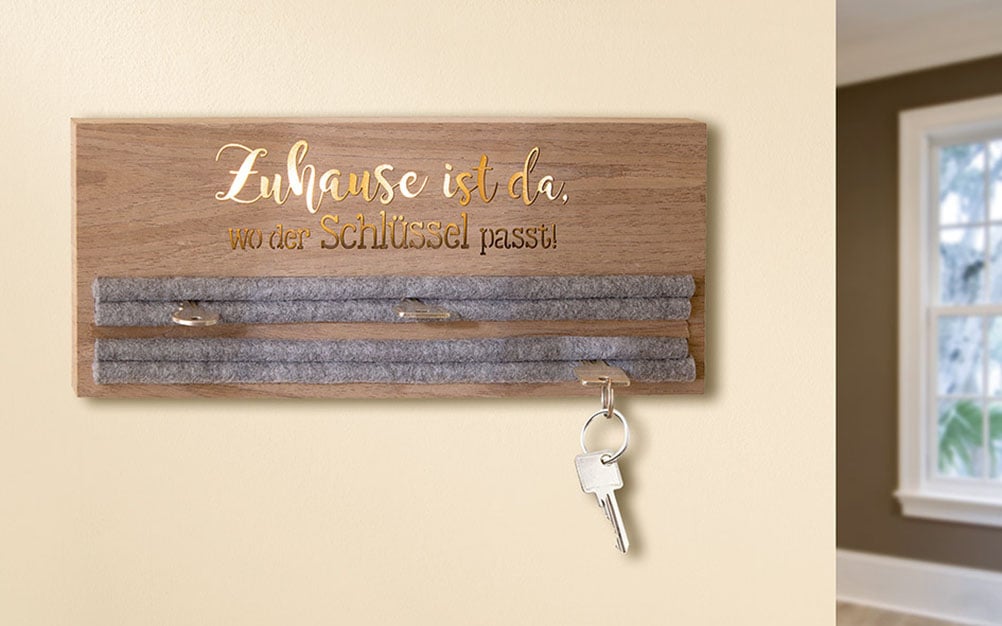 GILDE Schlüsselkasten "LED Schlüsselbrett mit Spruch" günstig online kaufen