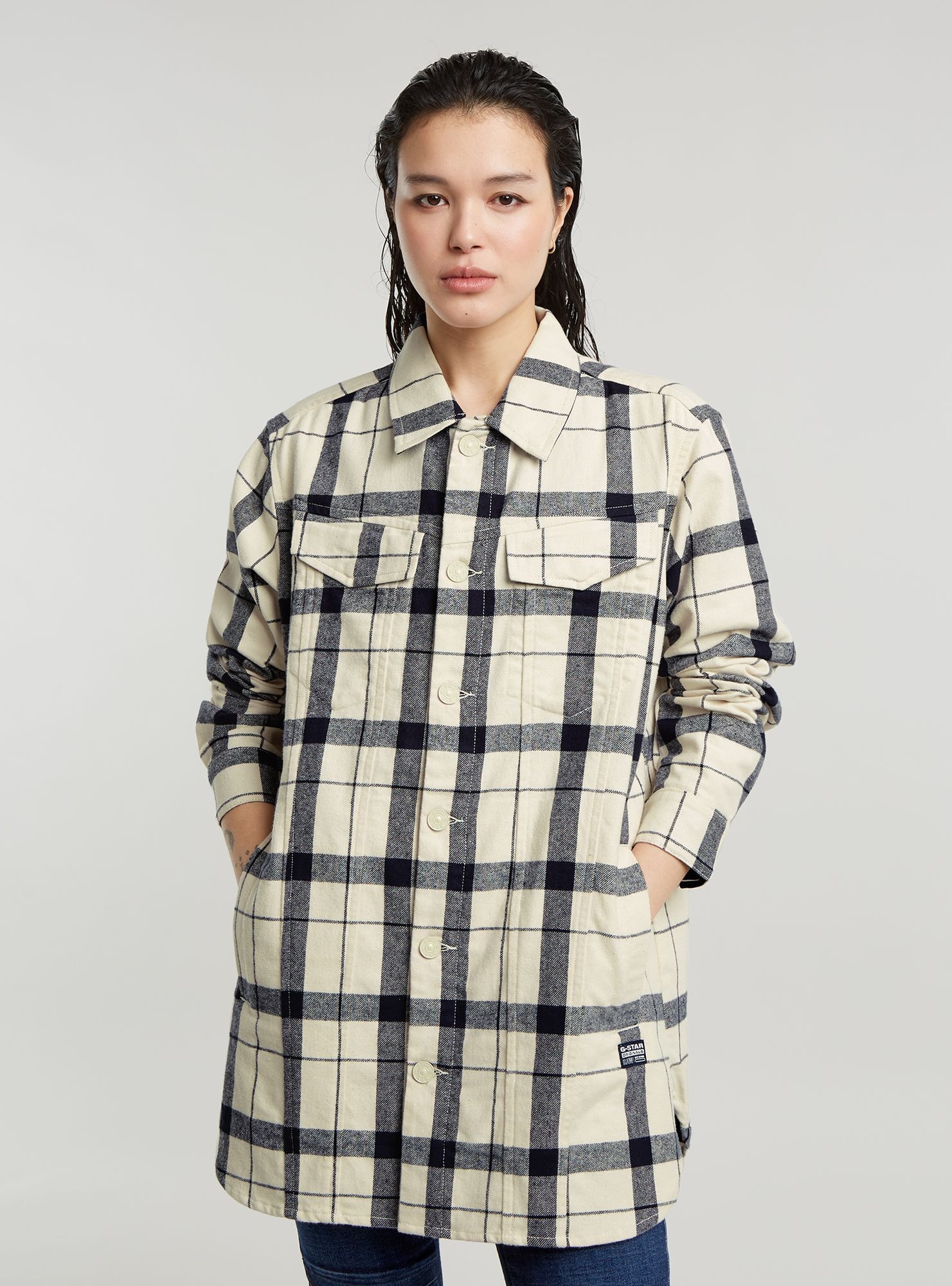 G-STAR Langarmshirt »Boyfriend Overshirt«
