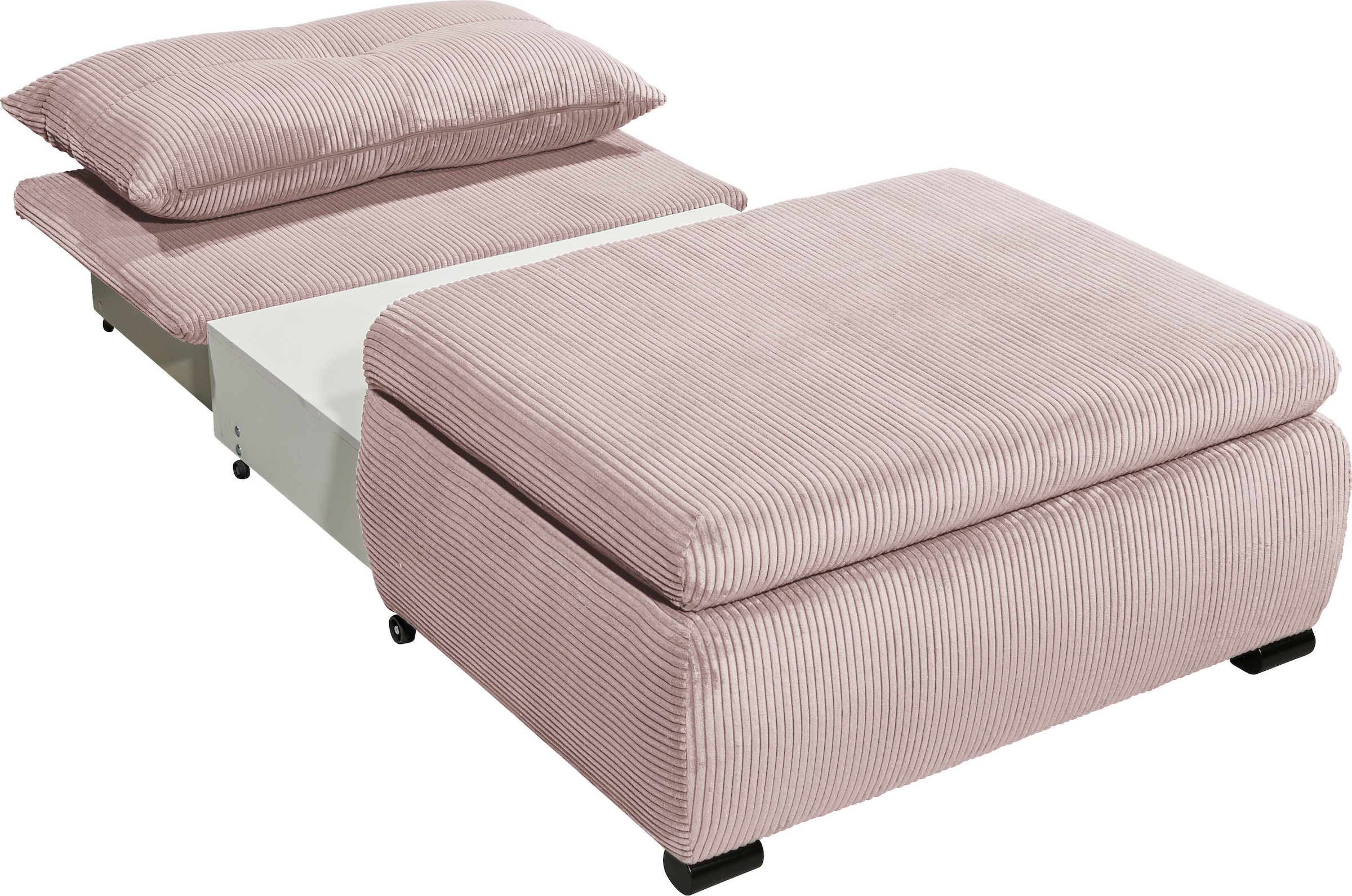 ED EXCITING DESIGN Schlafsofa »Charlie«, Schlafsessel mit Bettkasten & 1 Rückenkissen