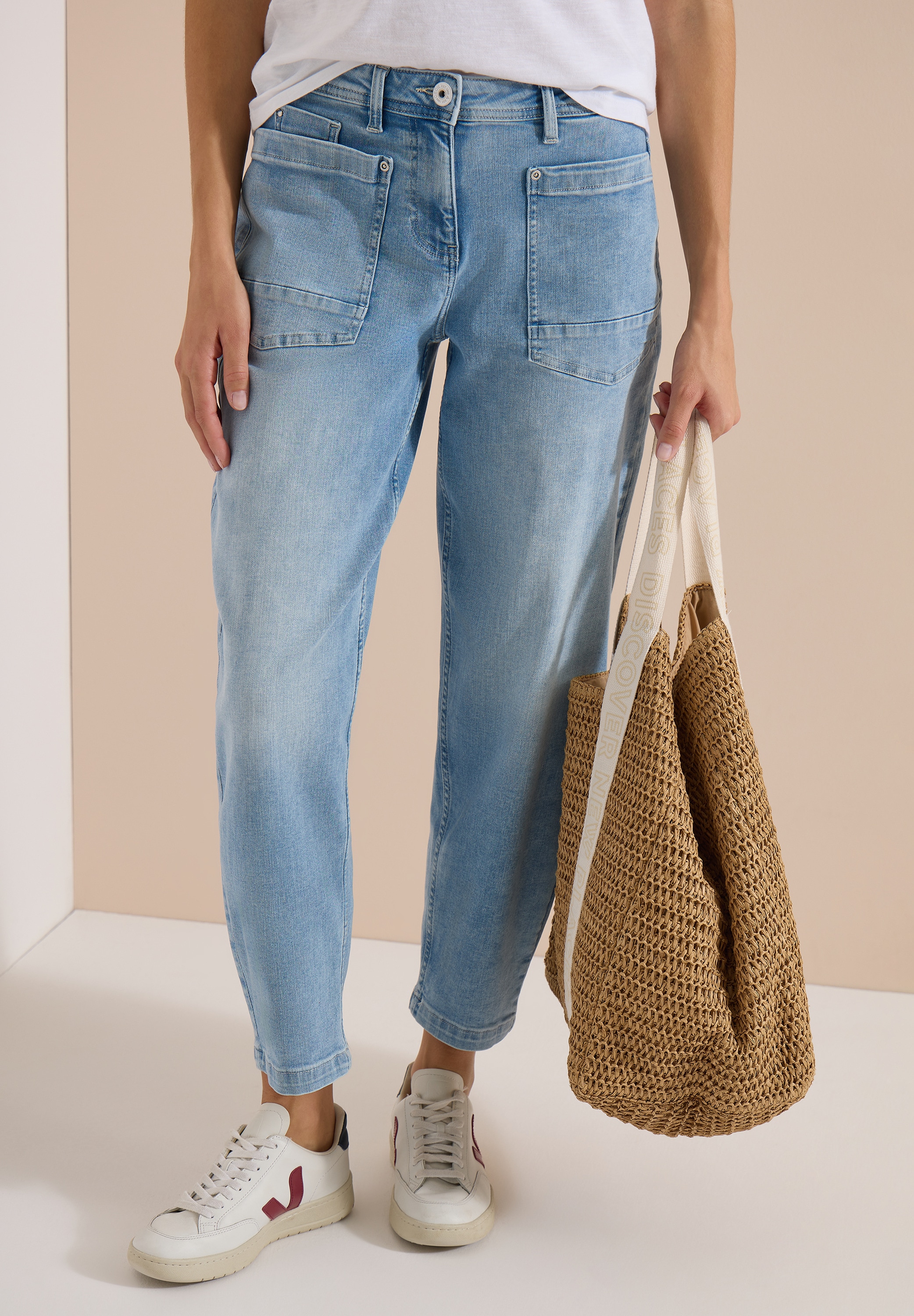 Cecil Loose-fit-Jeans »Style Scarlett« lockerer Sitz, elastischer Baumwollmix