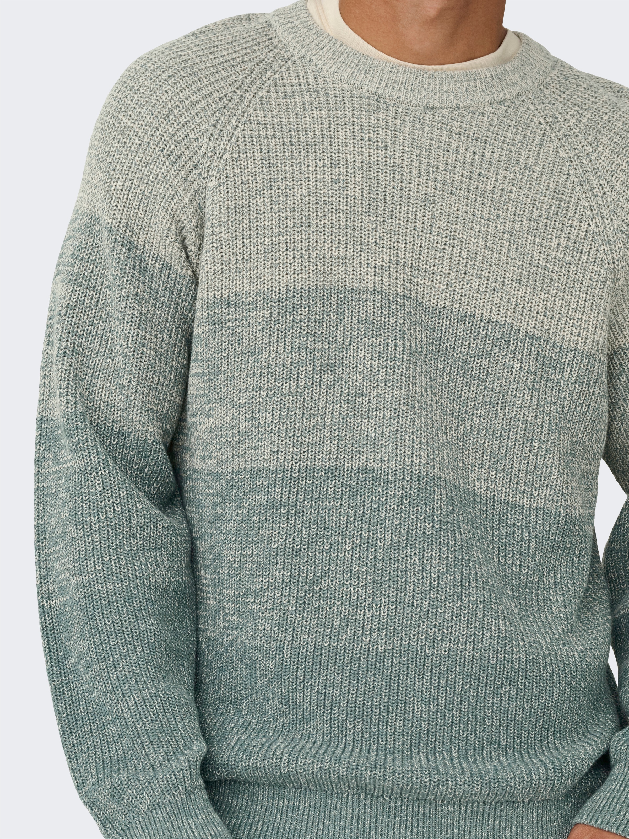 Thumbnail - ONLY & SONS Rundhalspullover "ONSBIRK RLX LS RAGLAN KNIT CAMP"