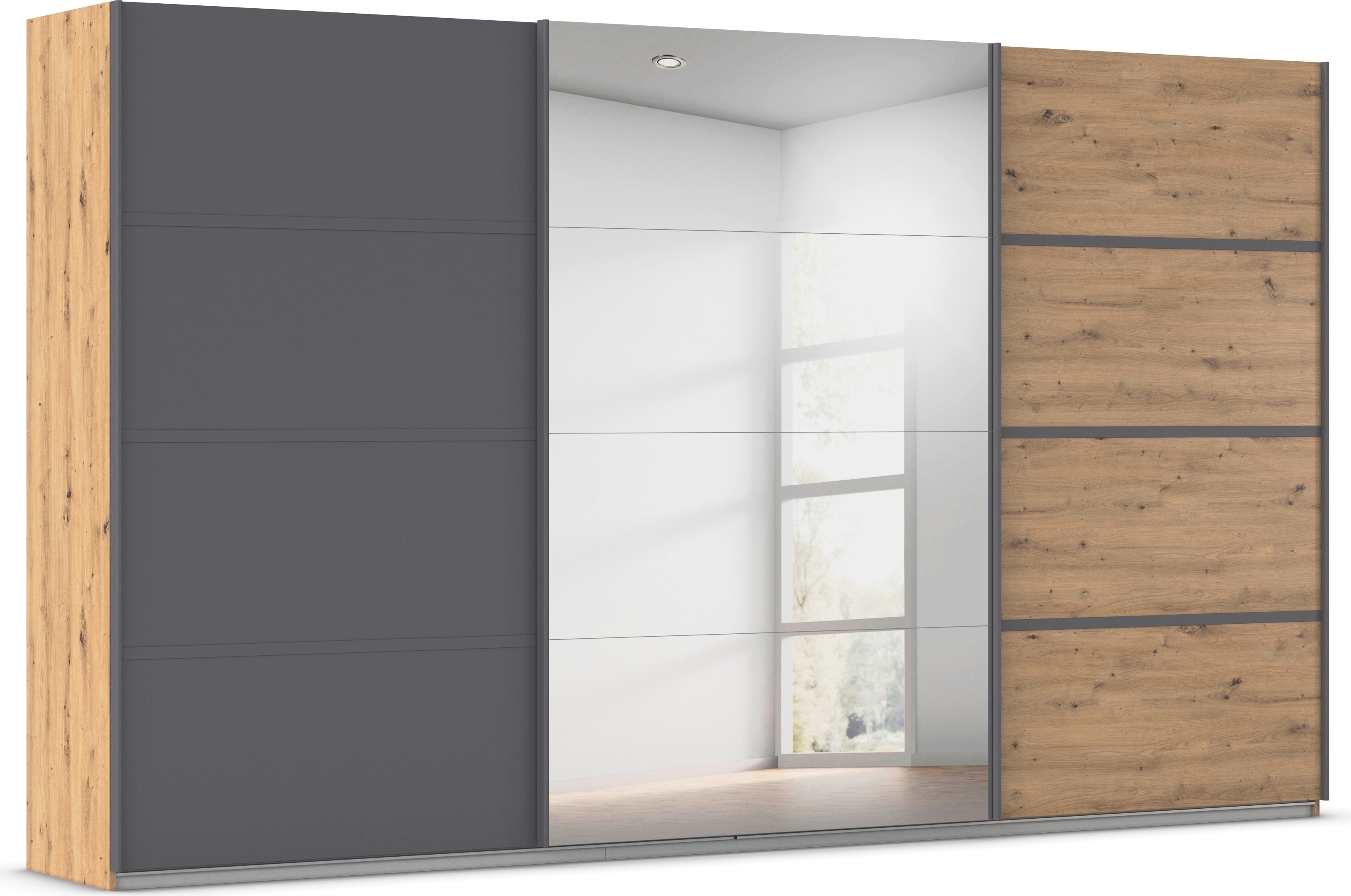 OTTO home Kleiderschrank "Mehrzweckschrank Aktenschrank Möbel Mietswohnung Schlafzimmer AVOLA" 3 verschiedene Ausstattungen BASIC/CLASSIC/PREMIUM (inkl. SOFT-CLOSE), mit eleganten Zierleisten in Chrom, Schwarz oder Weiß MADE IN GERMANY