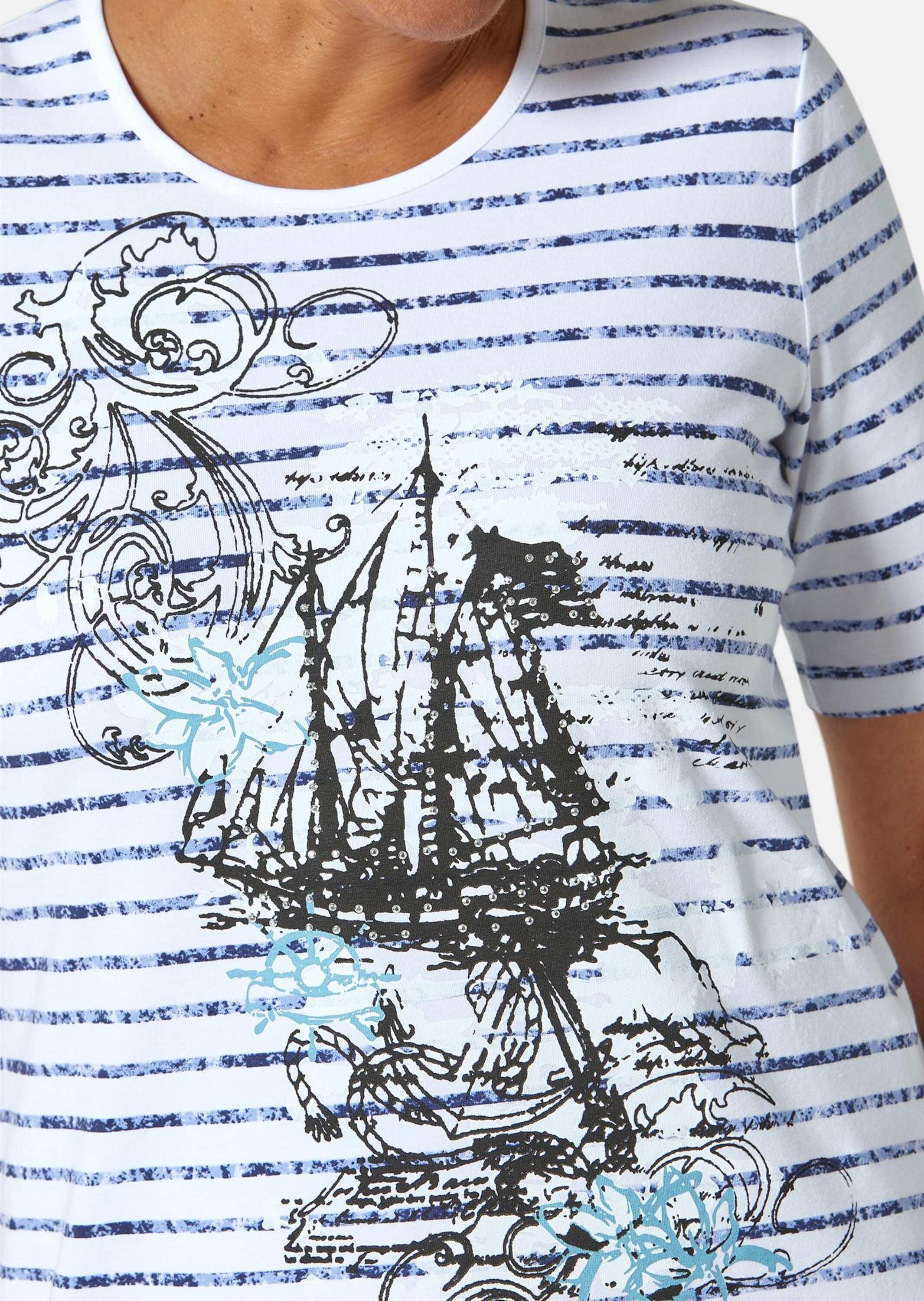 GOLDNER Print-Shirt »Druckshirt Ringelshirt mit aufregendem Motiv«
