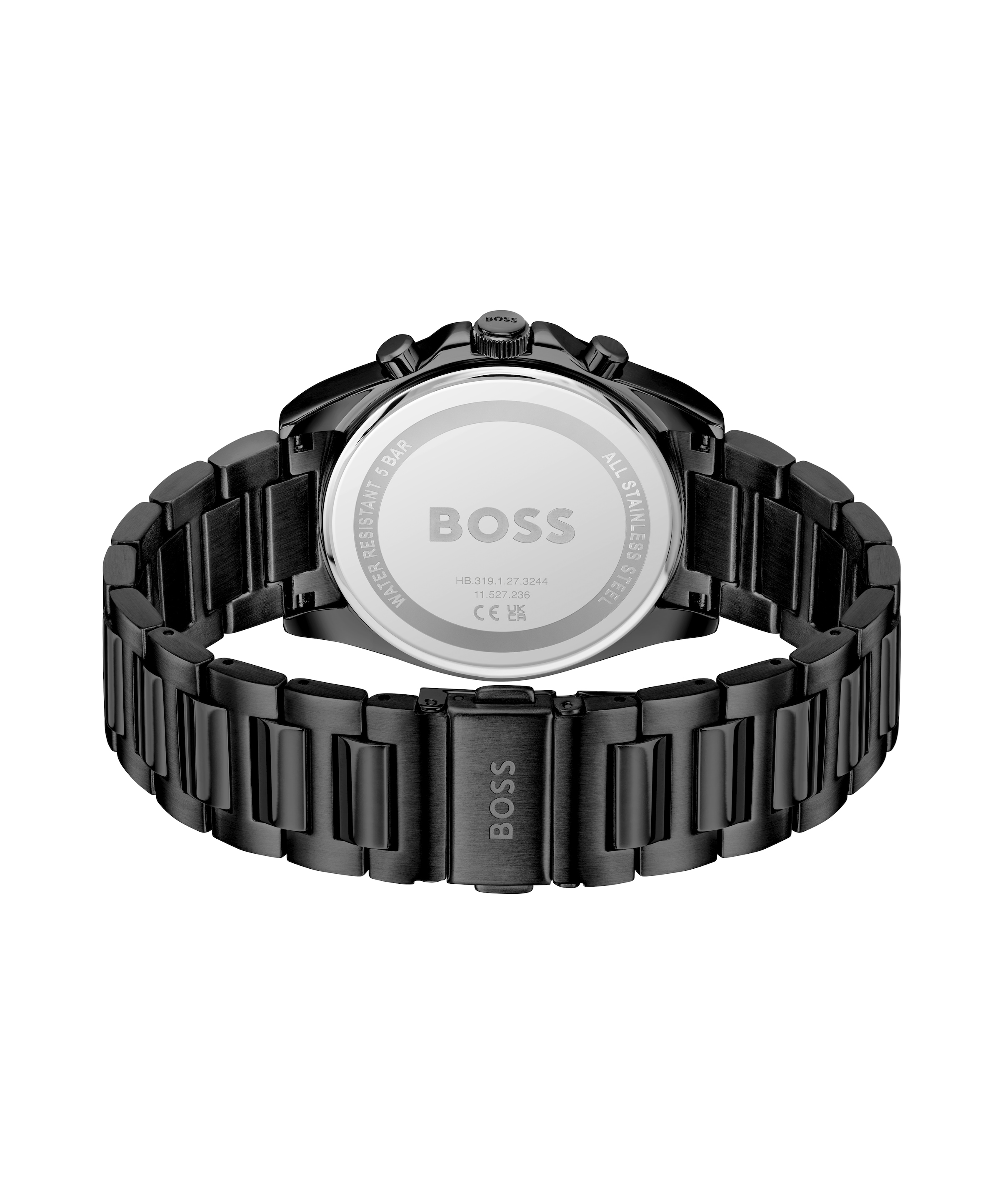 BOSS Chronograph »STRIKE CHRONO«, Quarzuhr, Armbanduhr, Herrenuhr, Edelstahlarmband, analog, Tag