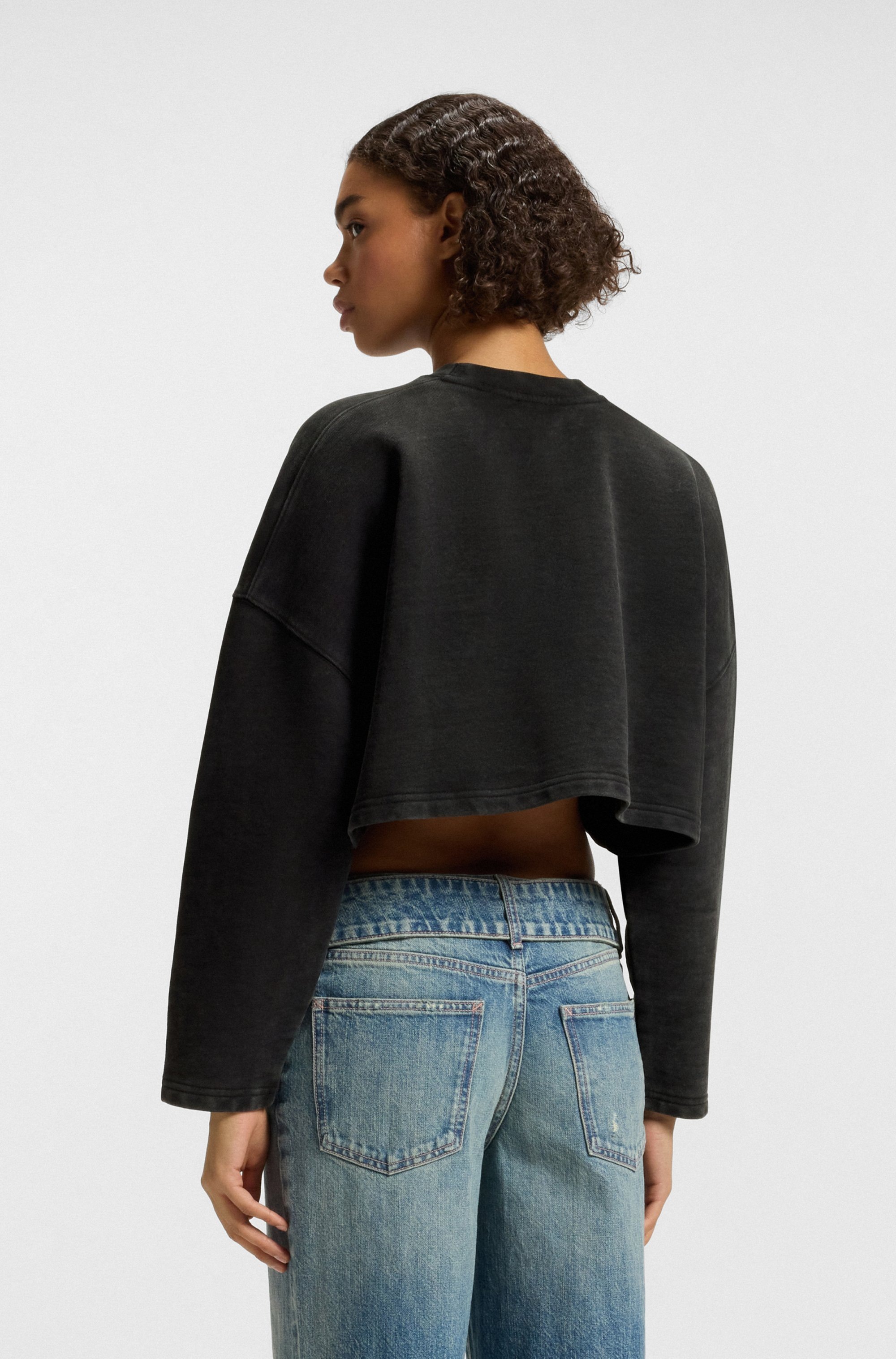 HUGO Blue Sweatshirt "Derissa", in Cropped-Länge günstig online kaufen