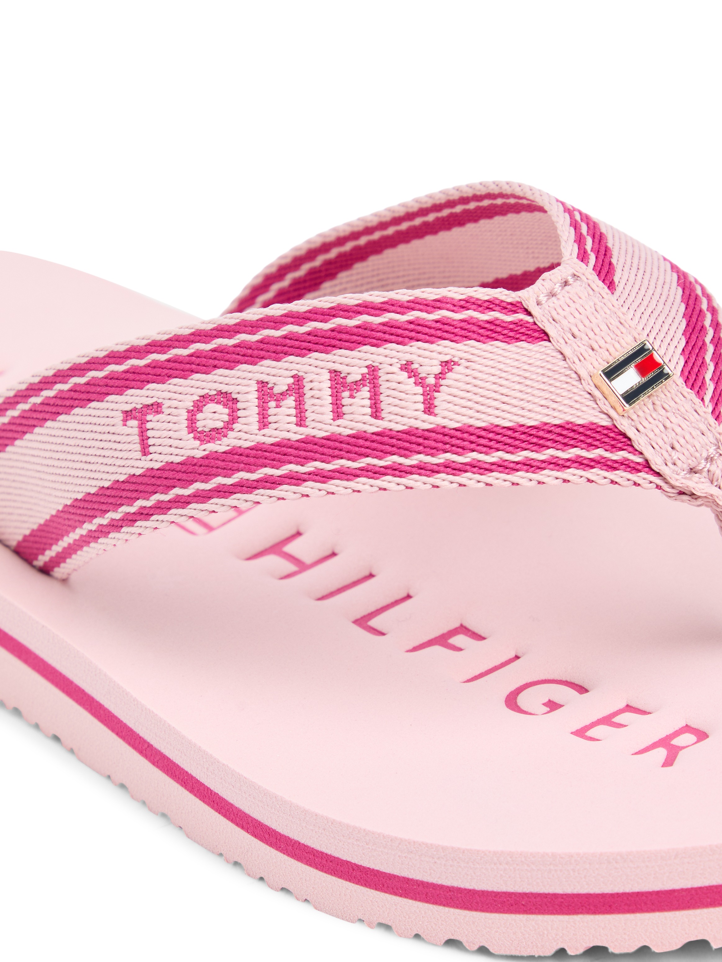 Tommy Hilfiger Zehentrenner "TH WEBBING SUMMER SANDAL" Sommerschuh, Strands günstig online kaufen