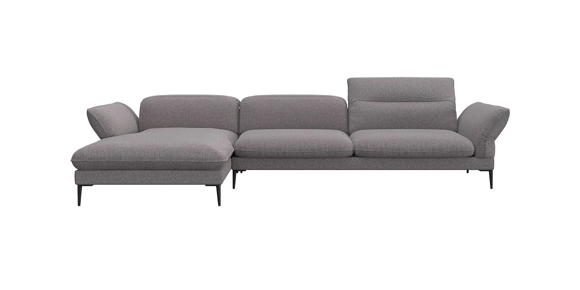 FLEXLUX Ecksofa »Salino, Funktionssofa mit Recamiere, Relaxsofa, Ecksofa« Sofa mit Arm- und Kopfteil-Verstellungen, Kaltschaum & Stahl-Wellen
