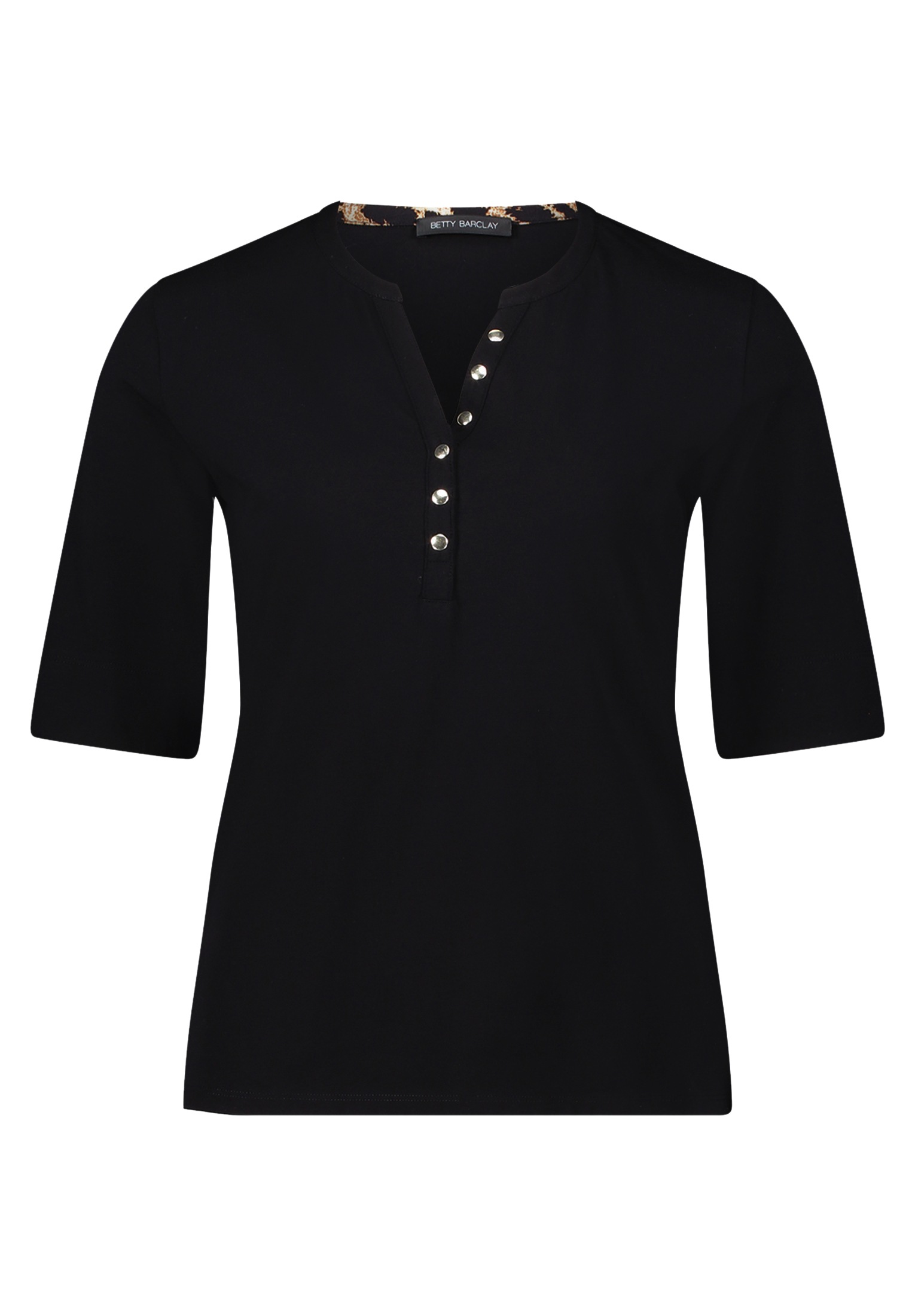 Betty Barclay Kurzarmshirt "Betty Barclay Basic Shirt mit Knöpfen", (1 tlg. günstig online kaufen