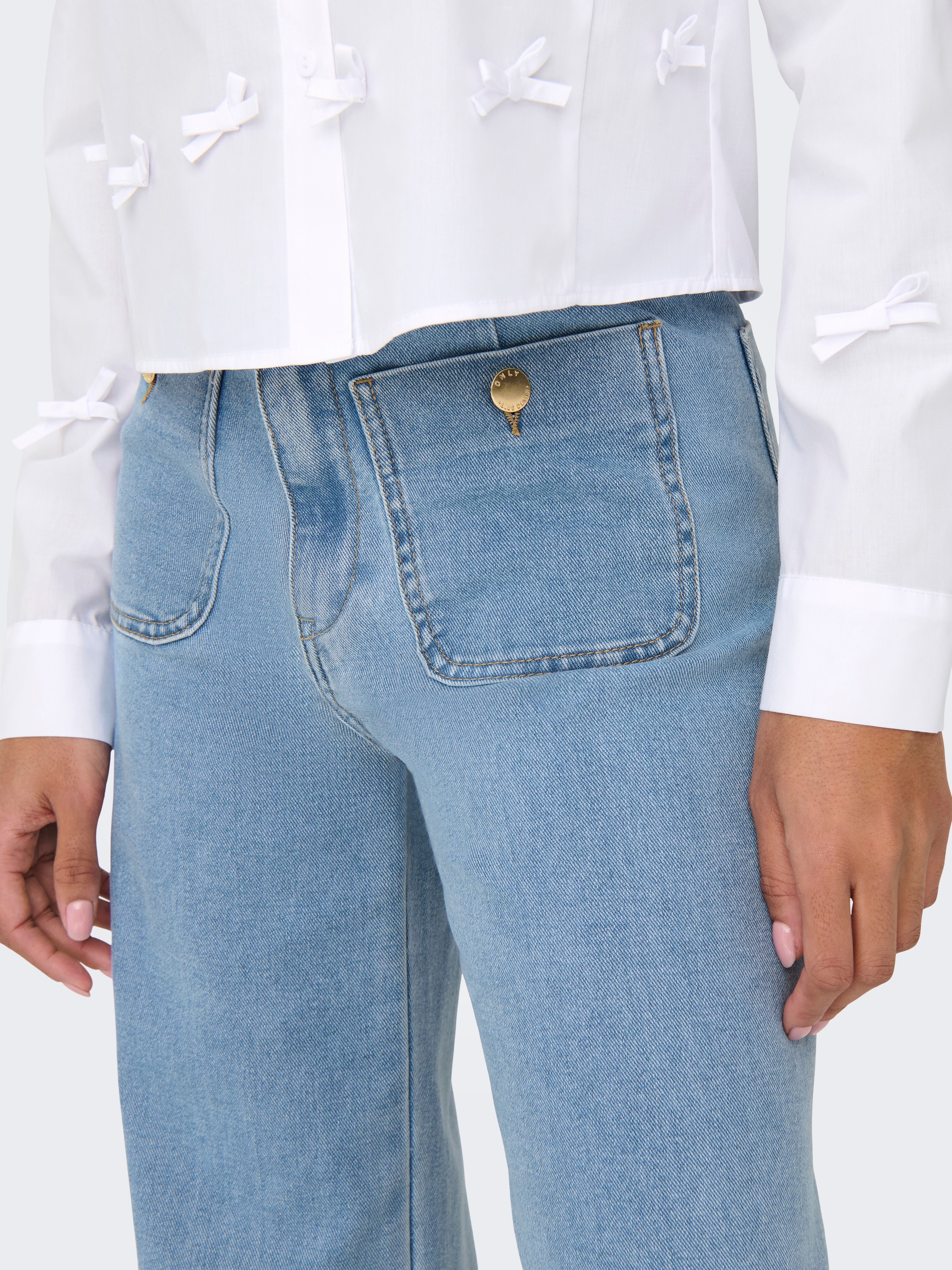 ONLY High-waist-Jeans "ONLMADELINE HW WD POCKET DNM GUA221 NOOS" günstig online kaufen