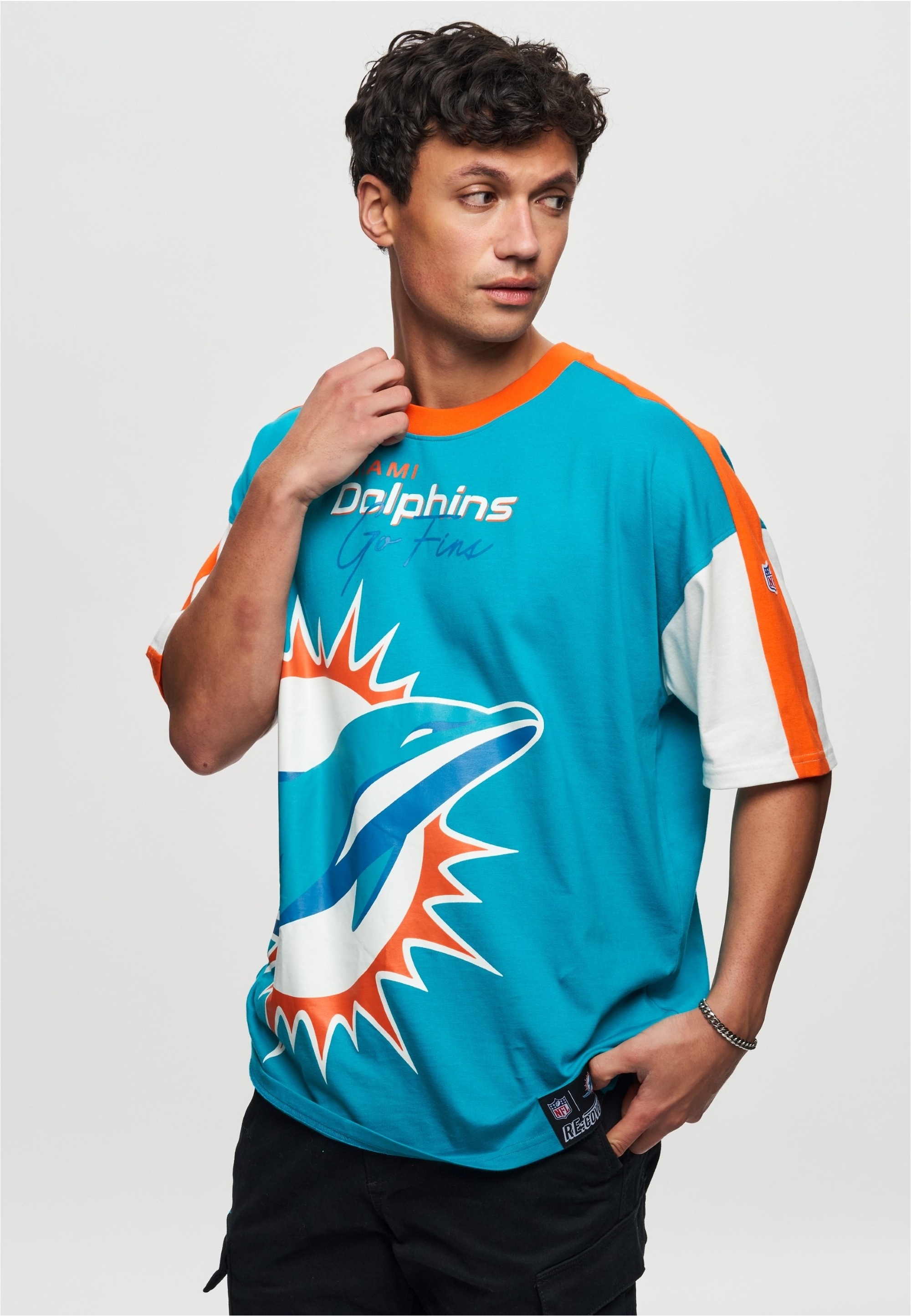 Recovered T-Shirt »NFL Dolphins Miami Cut and Sew Oversized«, für alle Miami Dolphins-Fans