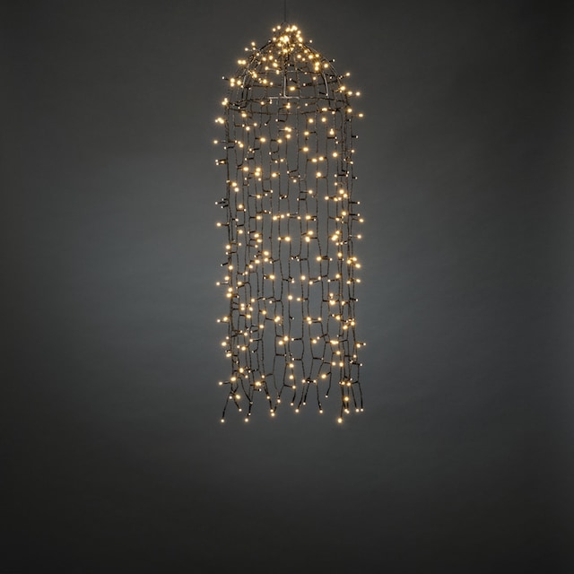 KONSTSMIDE LED-Lichtervorhang »Weihnachtsdeko aussen«, schwarz, 400 warm  weiße Dioden kaufen | BAUR