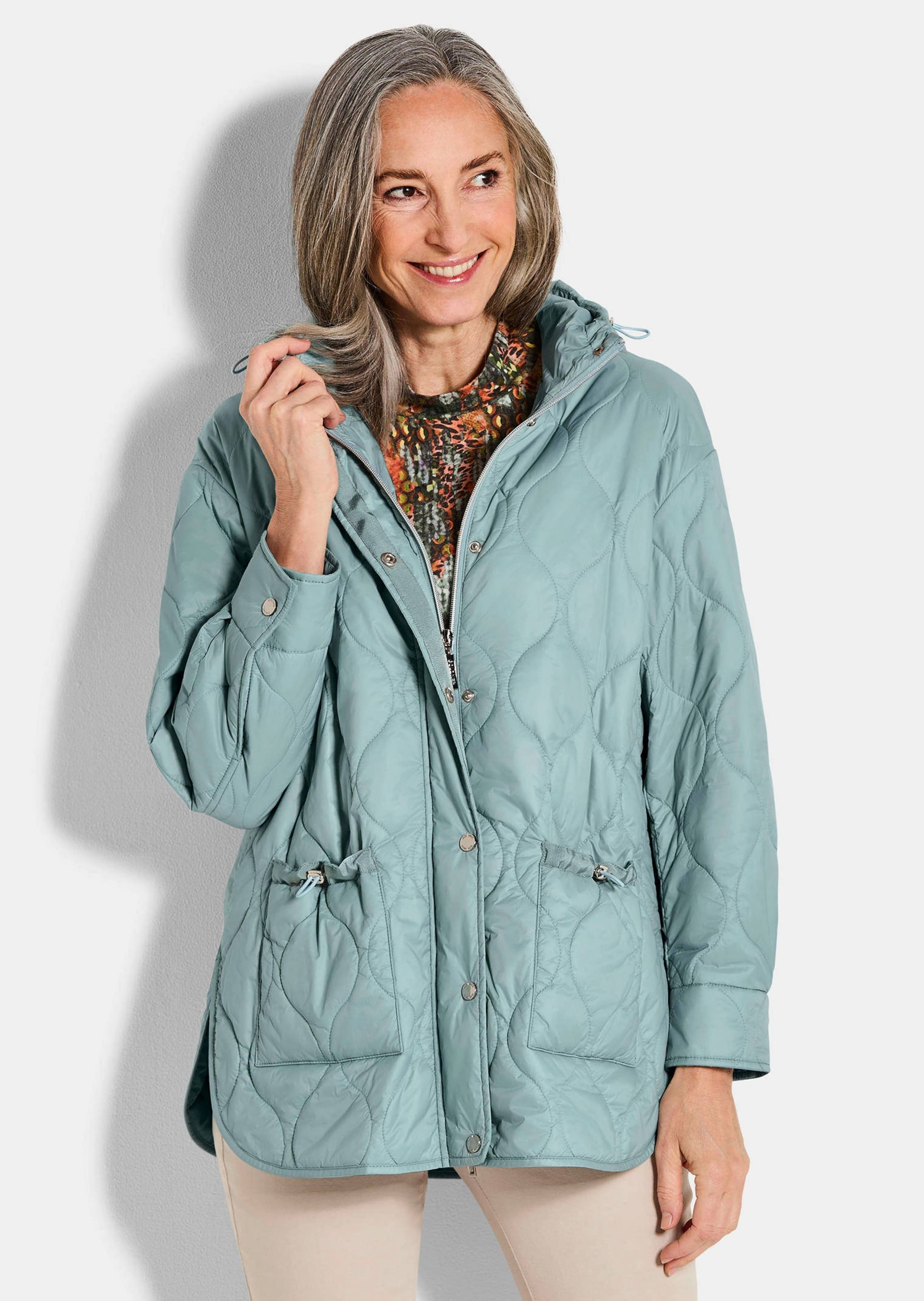 GOLDNER Steppjacke »Kurzgröße Steppjacke im Overshirt-Look«