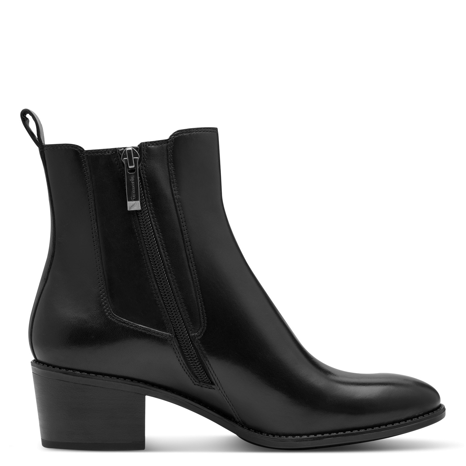 Tamaris Chelseaboots, Blockabsatz, Westernstiefelette mit Stretcheinsatz außen
