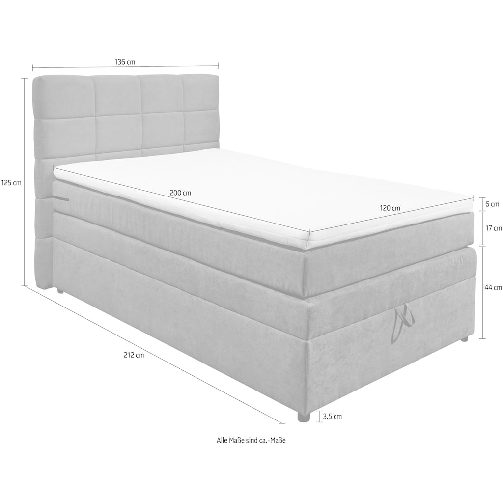 ED EXCITING DESIGN Boxspringbett »Tacoma«