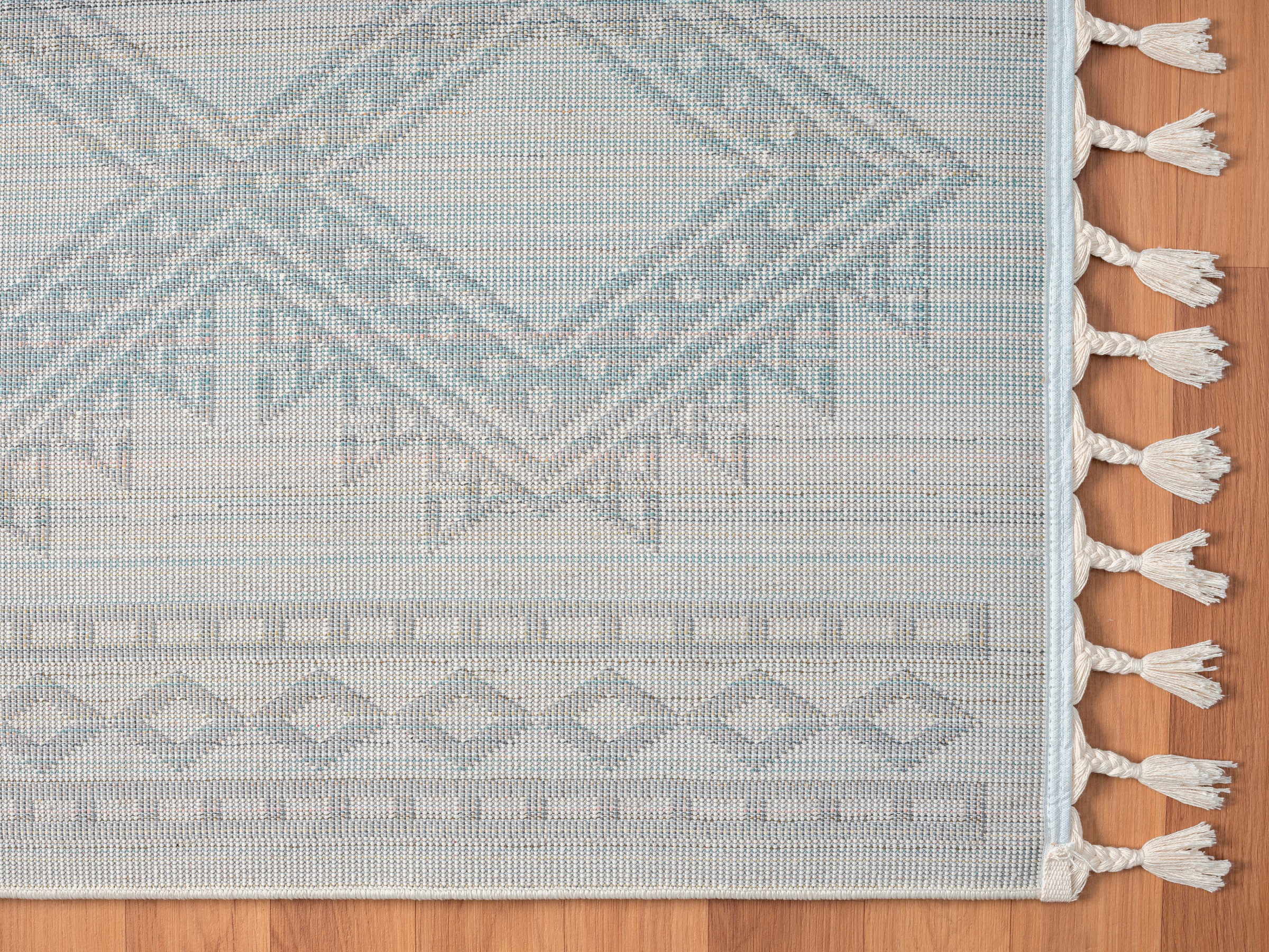 Hochflor-Teppich "Moroccan Tradition, LAGERRÄUMUNG", schwarz-weiß (weiß, schwarz), B:160cm H:24mm L:230cm, Polyester, Polypropylen (PP), MYFLAIR MÖBEL & ACCESSOIRES, Teppiche, modern, marokkanisches Design, flauschig weich durch Hochflor 3
