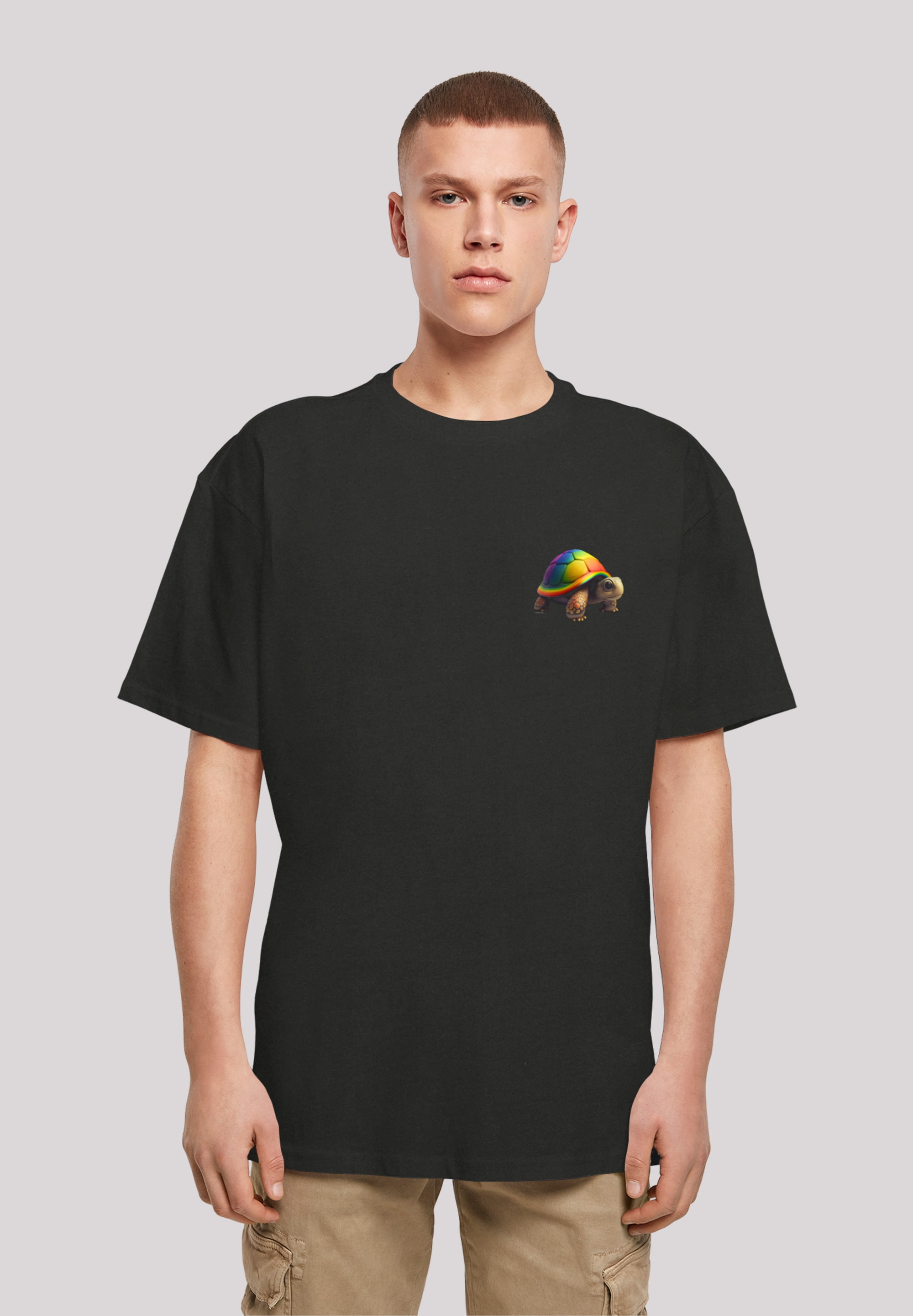 F4NT4STIC "Rainbow Turtle OVERSIZE TEE" Print günstig online kaufen