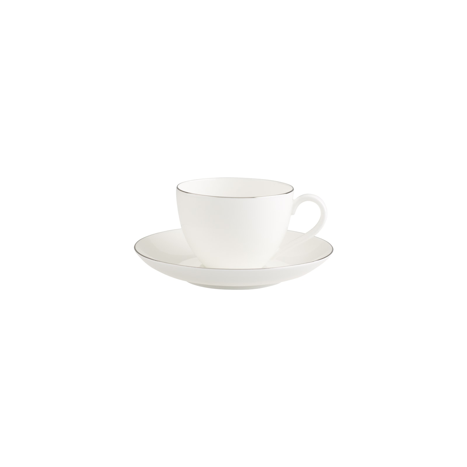 Villeroy & Boch Tasse "Kaffeetasse mit Untertasse Anmut Platinum No.1 150 ml weiß"