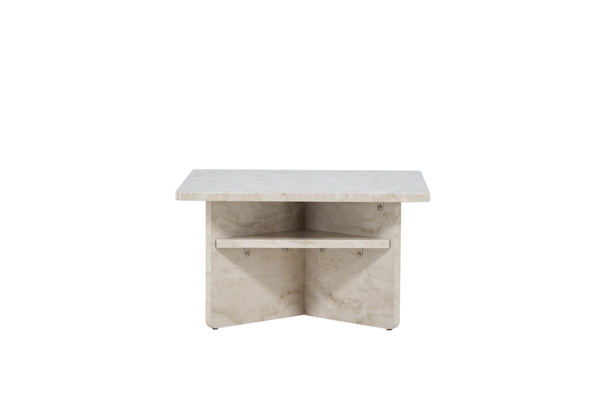 Venture Home Couchtisch »Ålesund, Couchtisch 75 × 75 × 42 cm in beiger Marmoroptik, edel« Sofatisch, MDF, quadratisch, marmoroptik, kompakt, edel