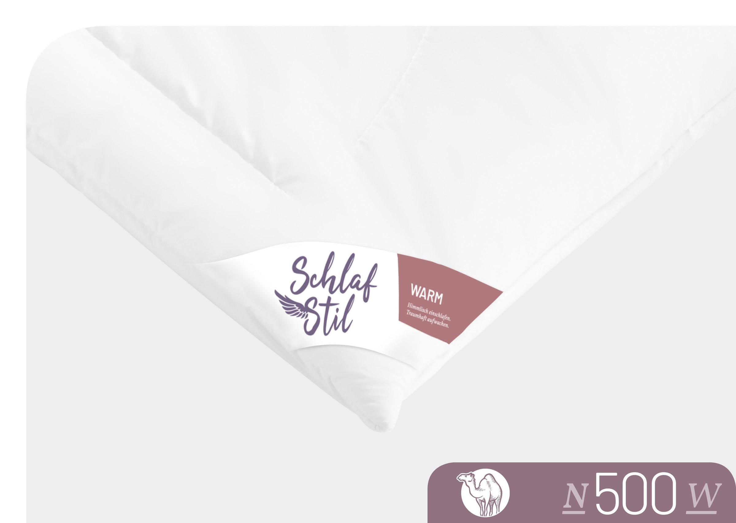 Schlafstil Naturhaarbettdecke »N500«, warm, (1 St.), hergestellt in Deutschland, allergikerfreundlich