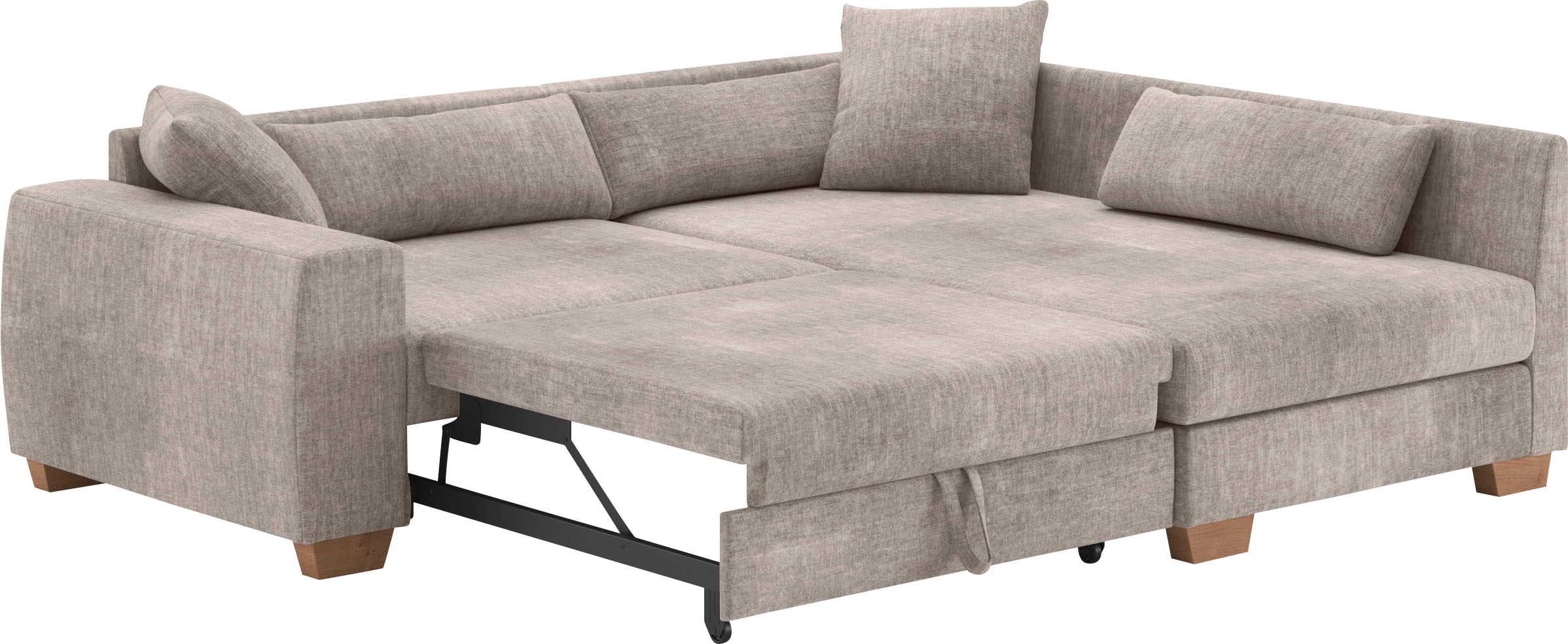 Mr. Couch Ecksofa »Helena L-Form«, Mit Federkern, wahlweise mit Bettfunktion und Taschenfederkern
