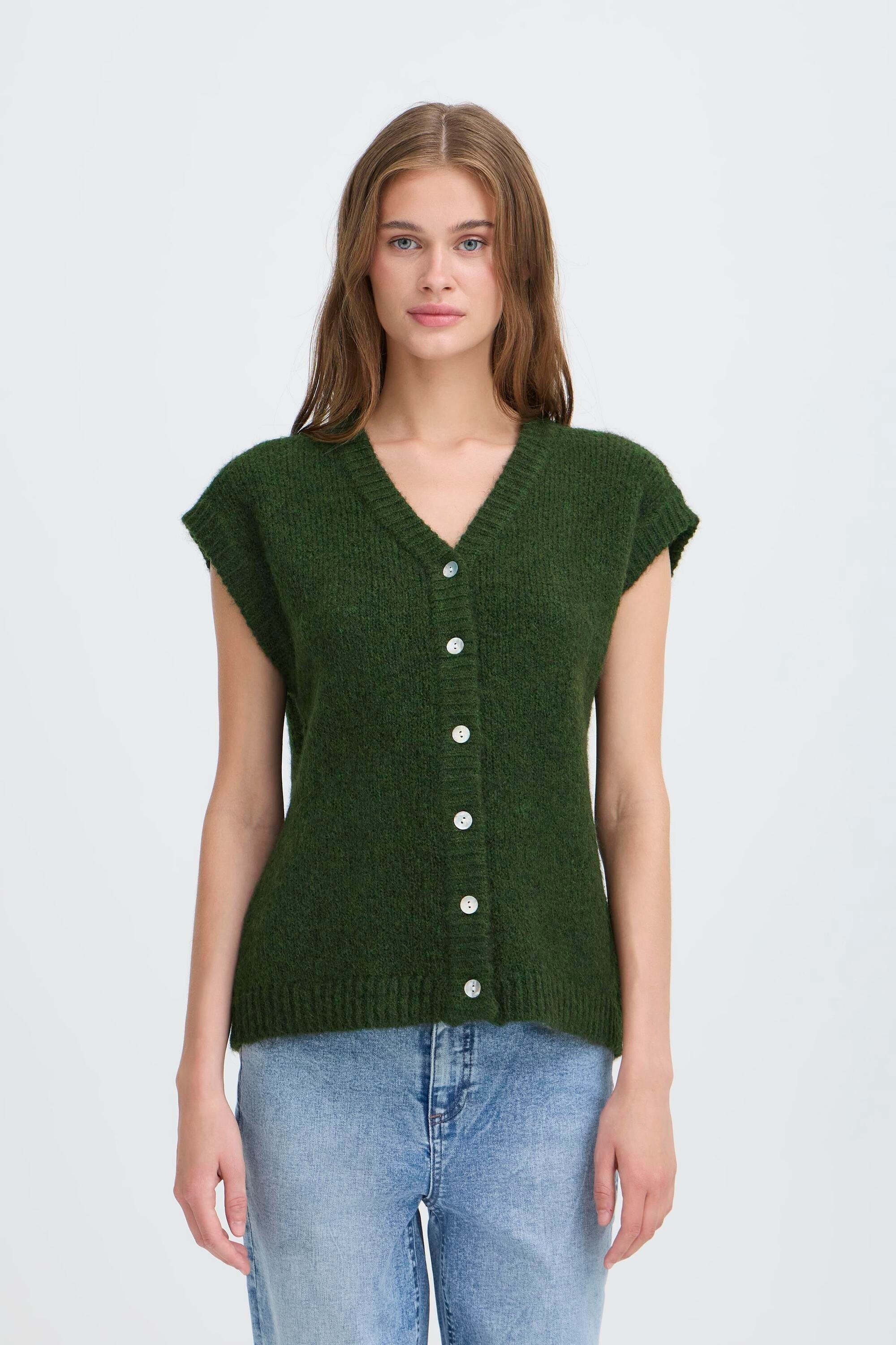Ichi Strickjacke »Ärmellose IHBELABLUE«