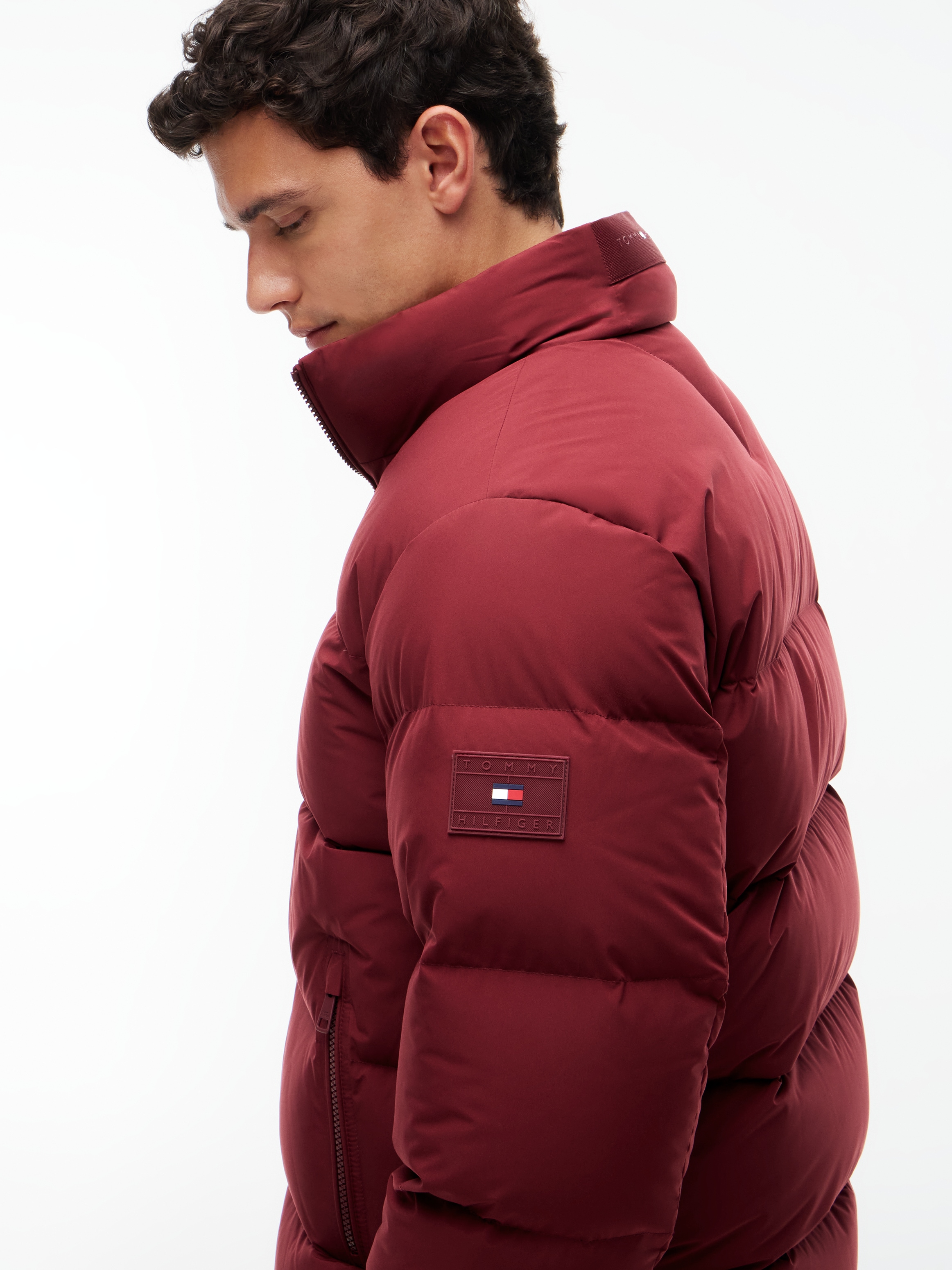 Tommy Hilfiger Steppjacke »DOWN STAND PUFFER JKT« mit Logo-Patch