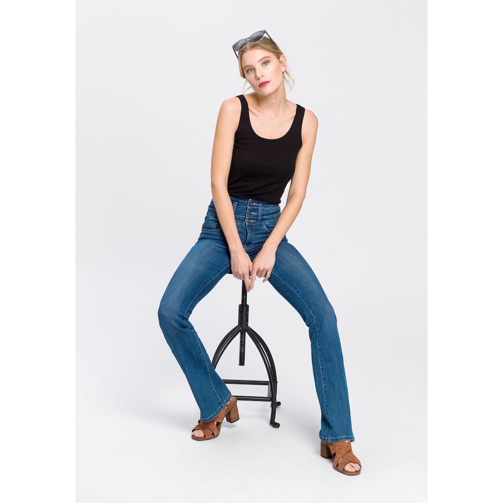 Arizona Bootcut-Jeans »mit extrabreitem Bund«