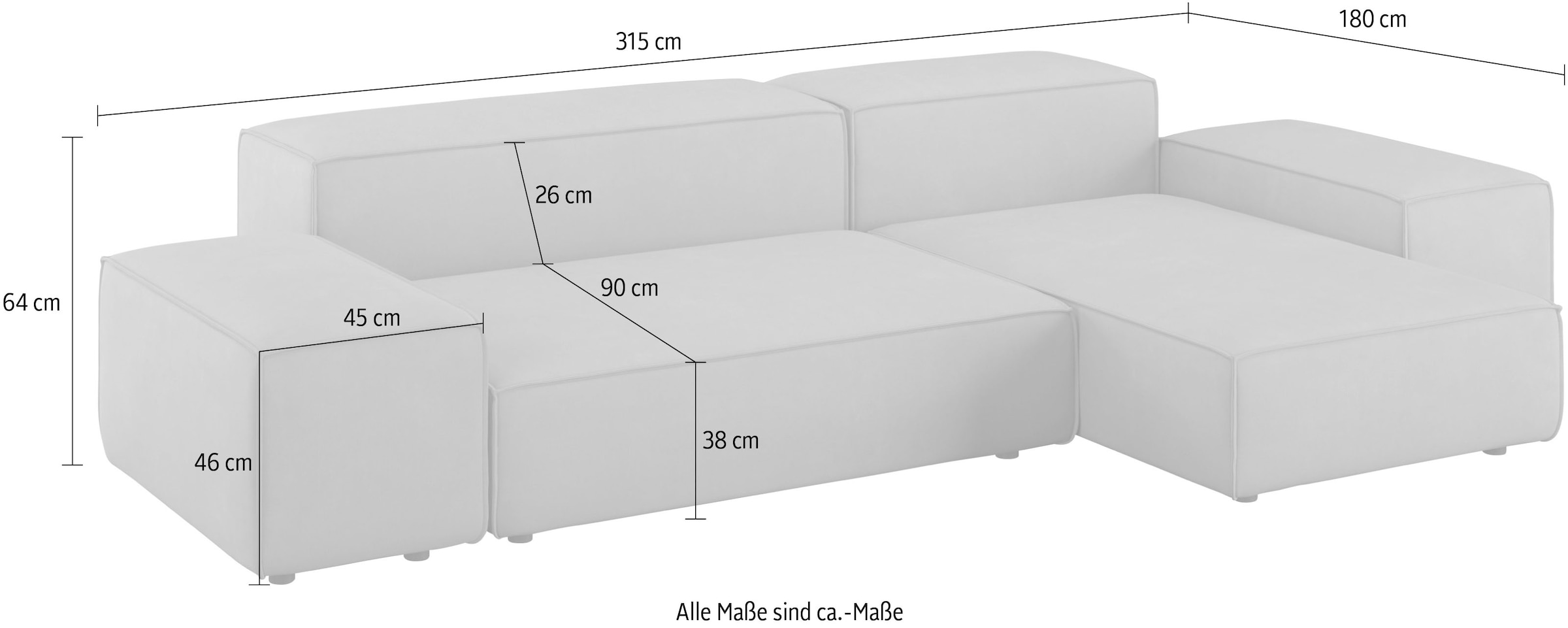 designwerk Ecksofa »Puzzle«, Outdoor, wasserabweisend, bequem